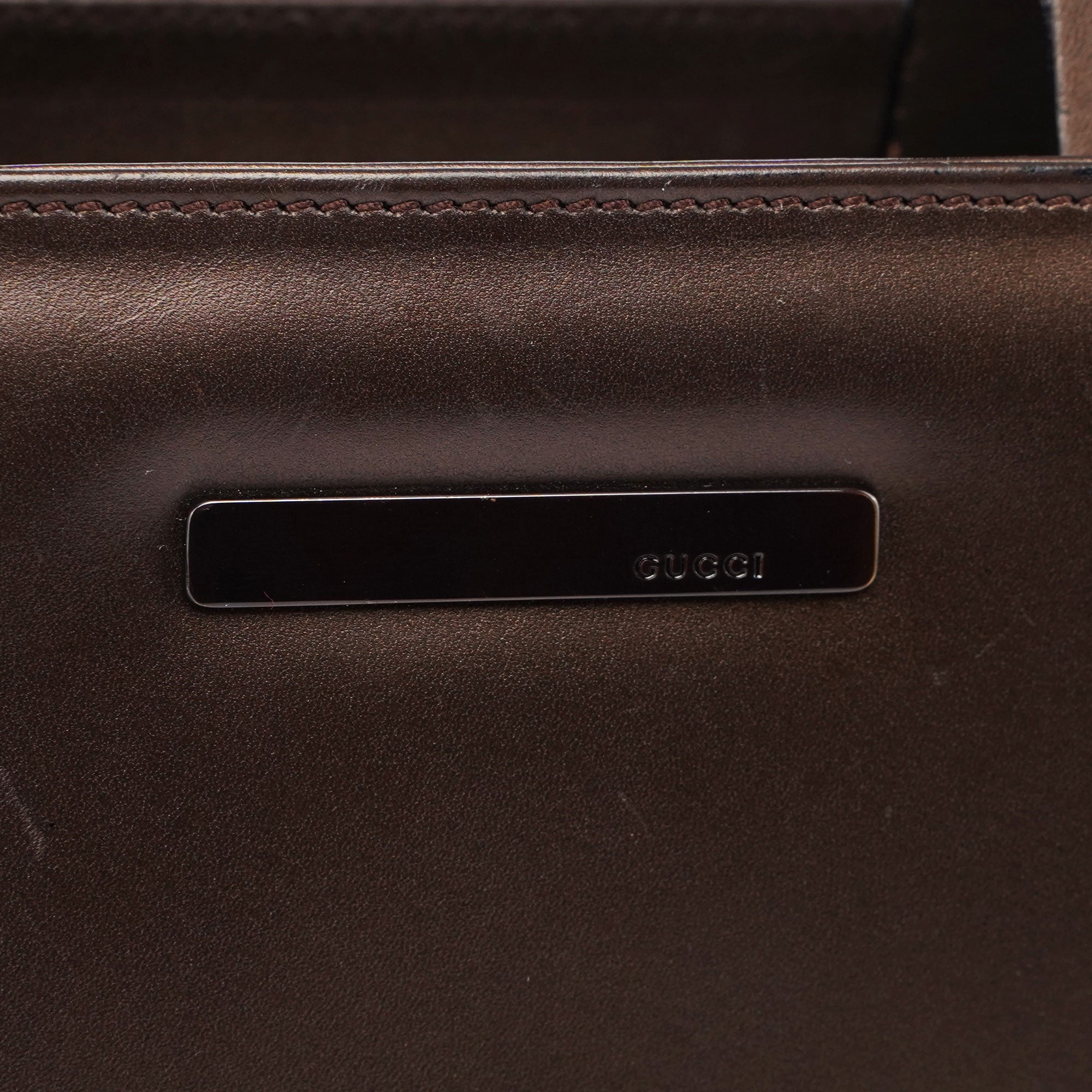 1990's Bronze Leather 2-Way Tote