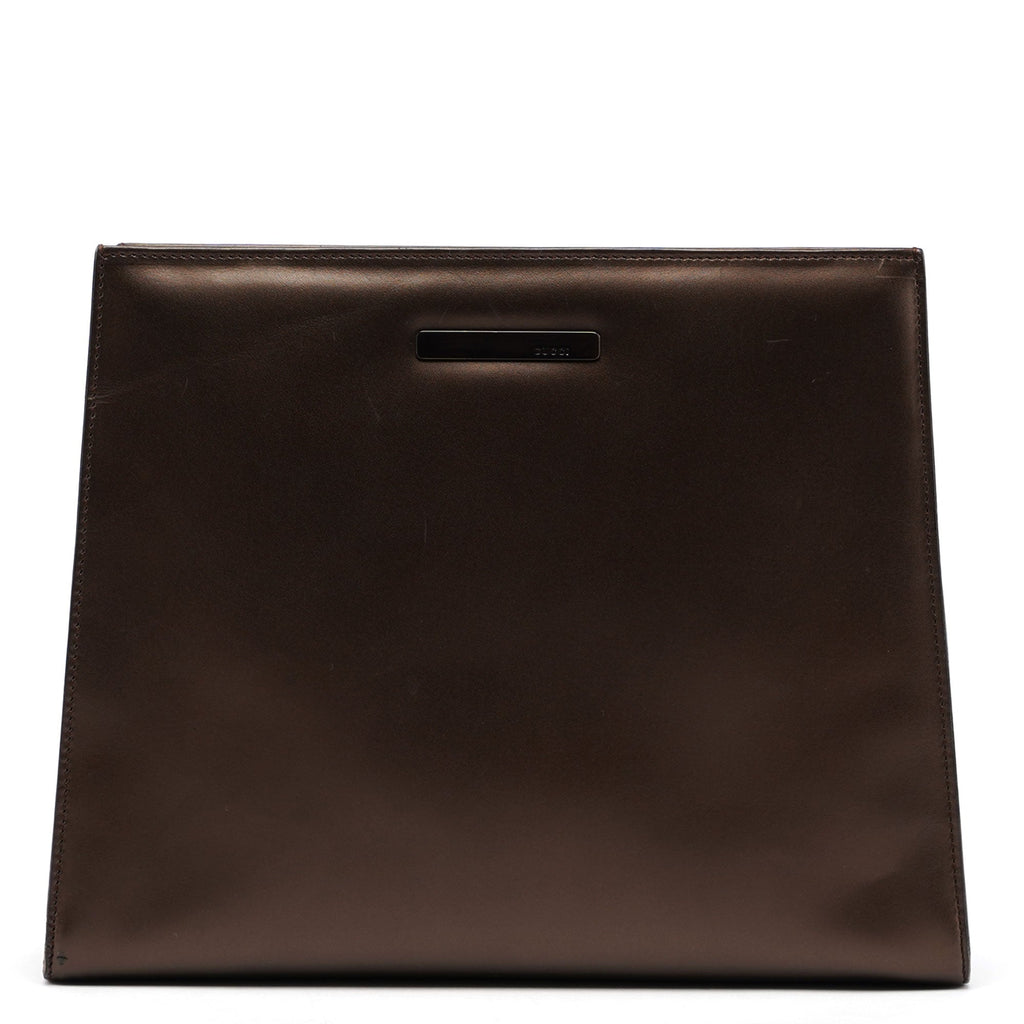 1990's Bronze Leather 2-Way Tote
