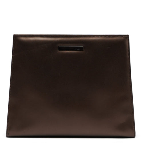 1990's Bronze Leather 2-Way Tote