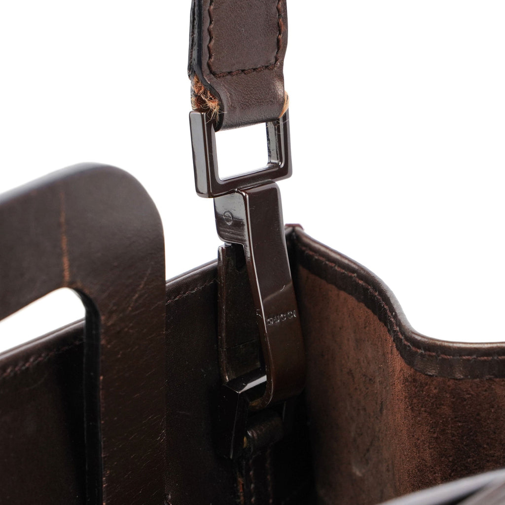 1990's Bronze Leather 2-Way Tote