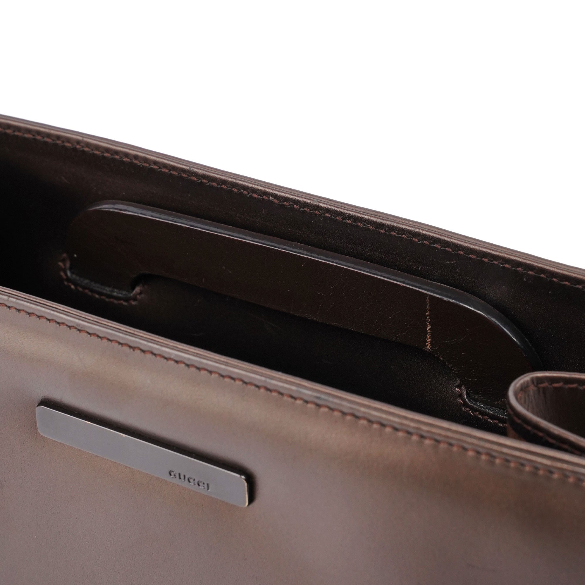 1990's Bronze Leather 2-Way Tote