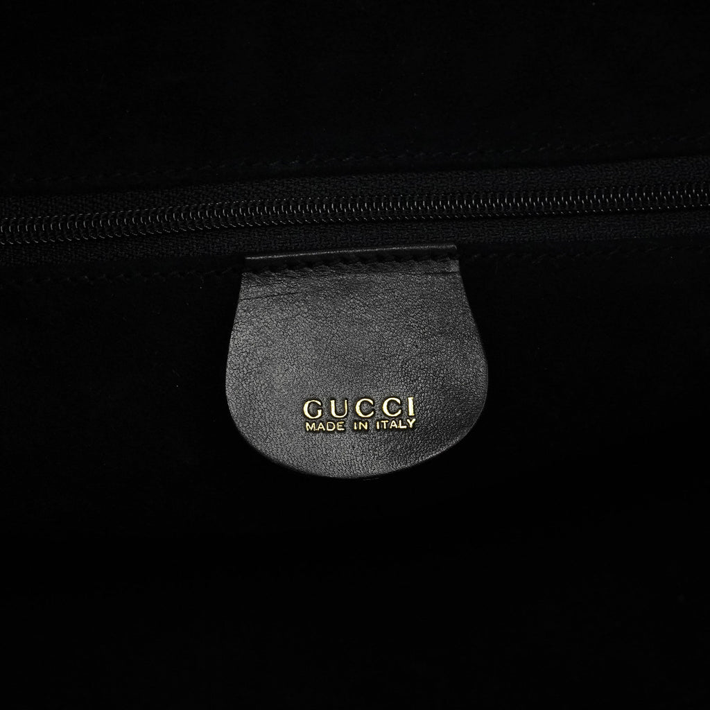 1996 Brown Woven Bamboo 2-Way Bag