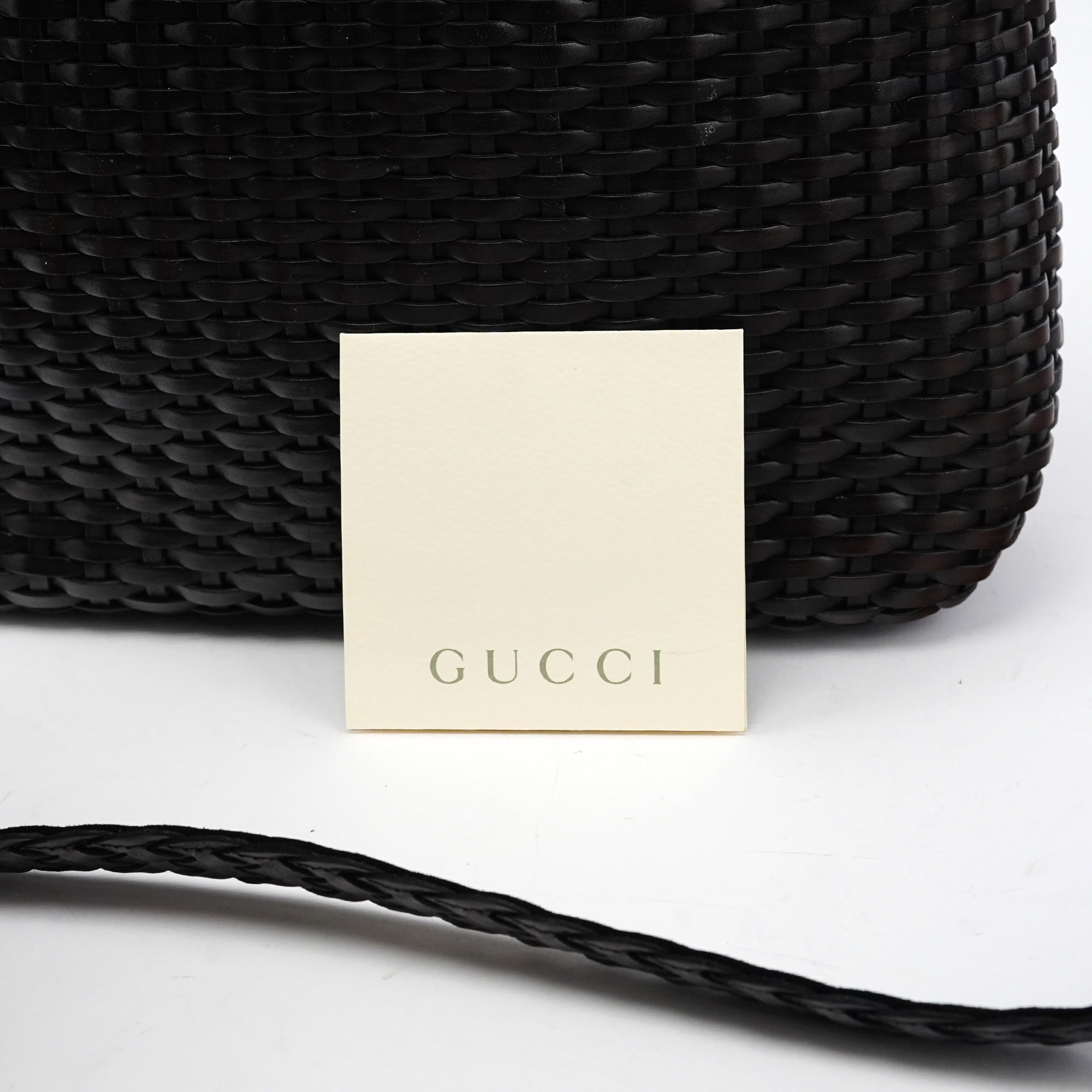 1996 Brown Woven Bamboo 2-Way Bag