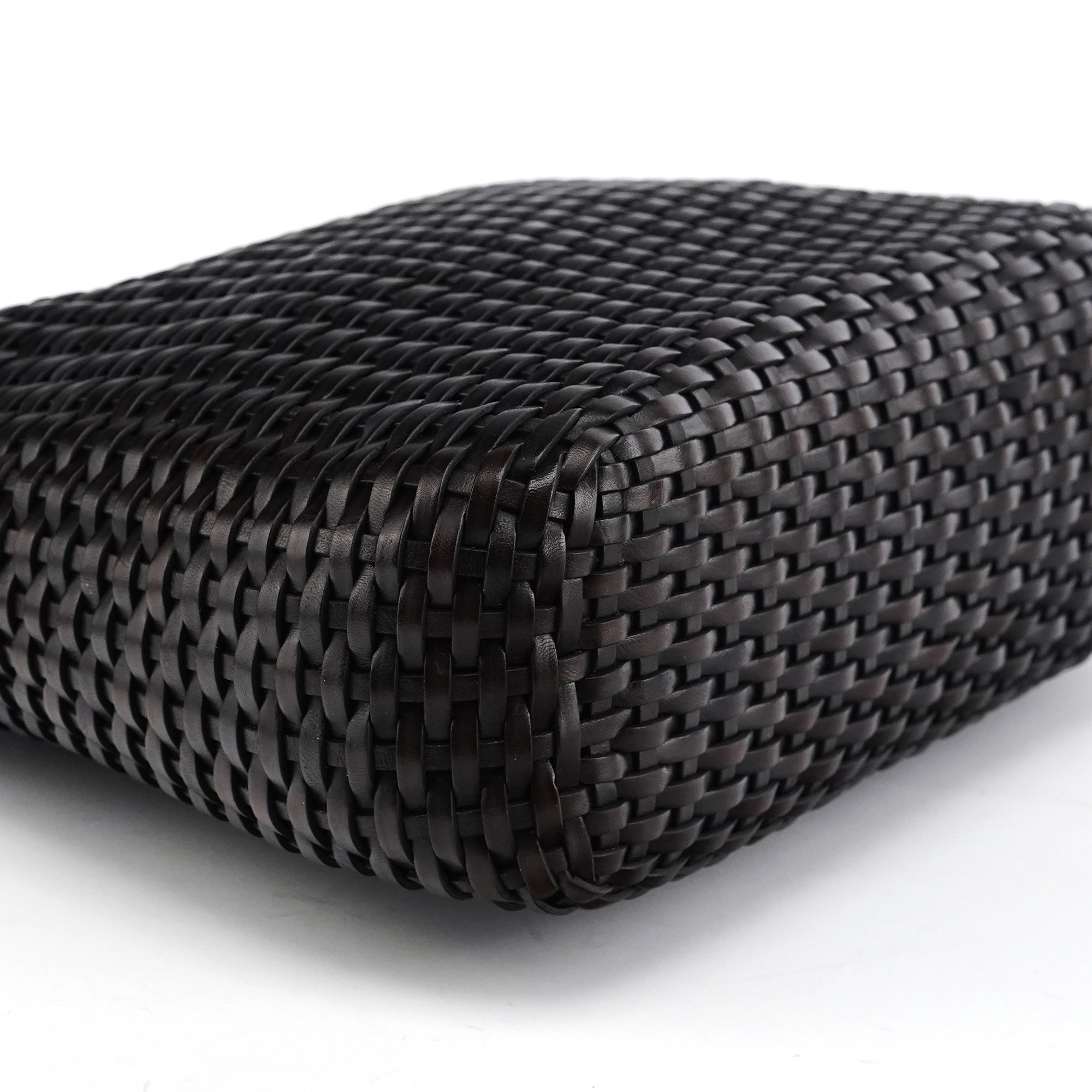 1996 Brown Woven Bamboo 2-Way Bag