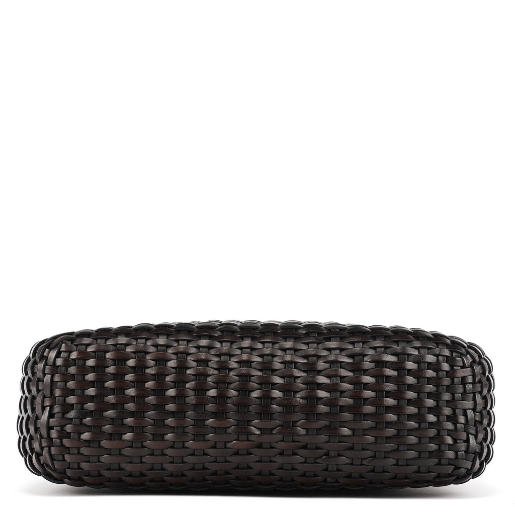 1996 Brown Woven Bamboo 2-Way Bag