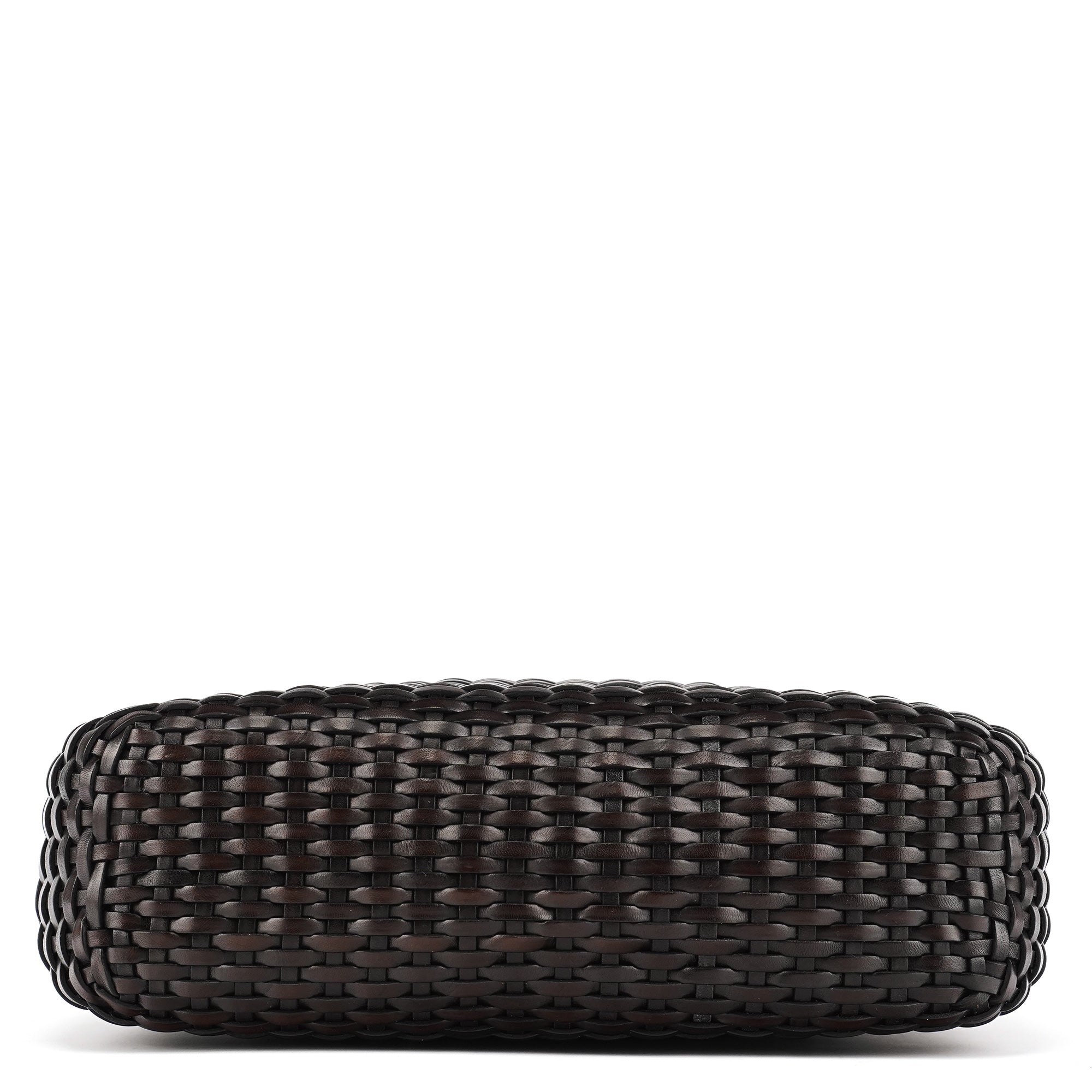 1996 Brown Woven Bamboo 2-Way Bag