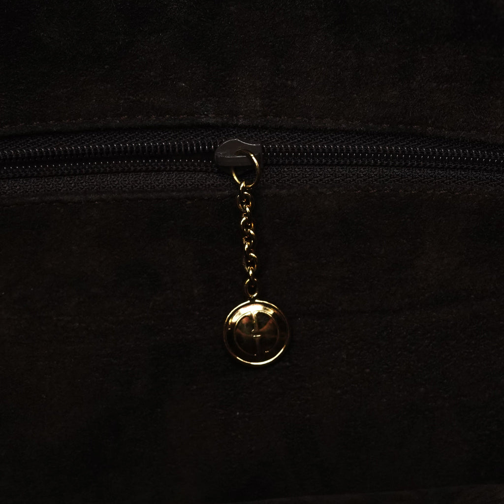 1996 Brown Woven Bamboo 2-Way Bag