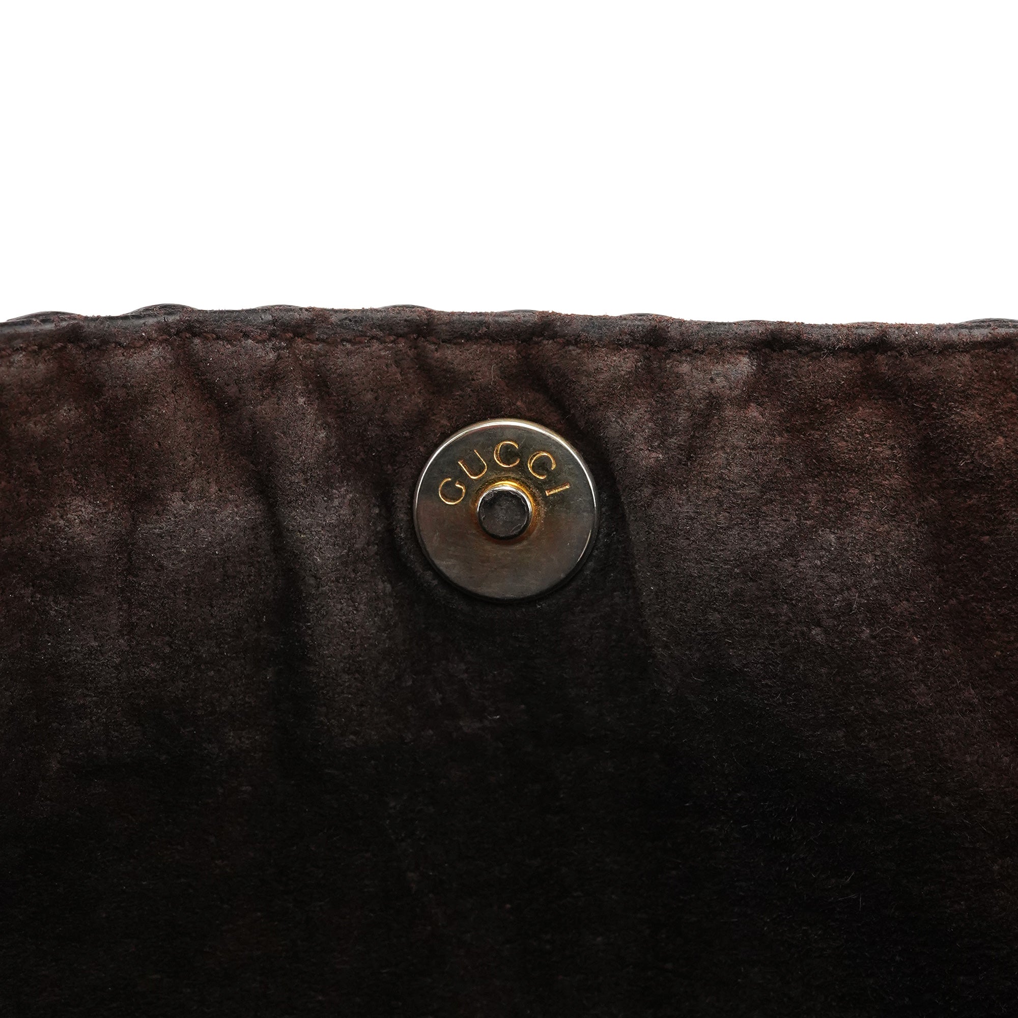 1996 Brown Woven Bamboo 2-Way Bag