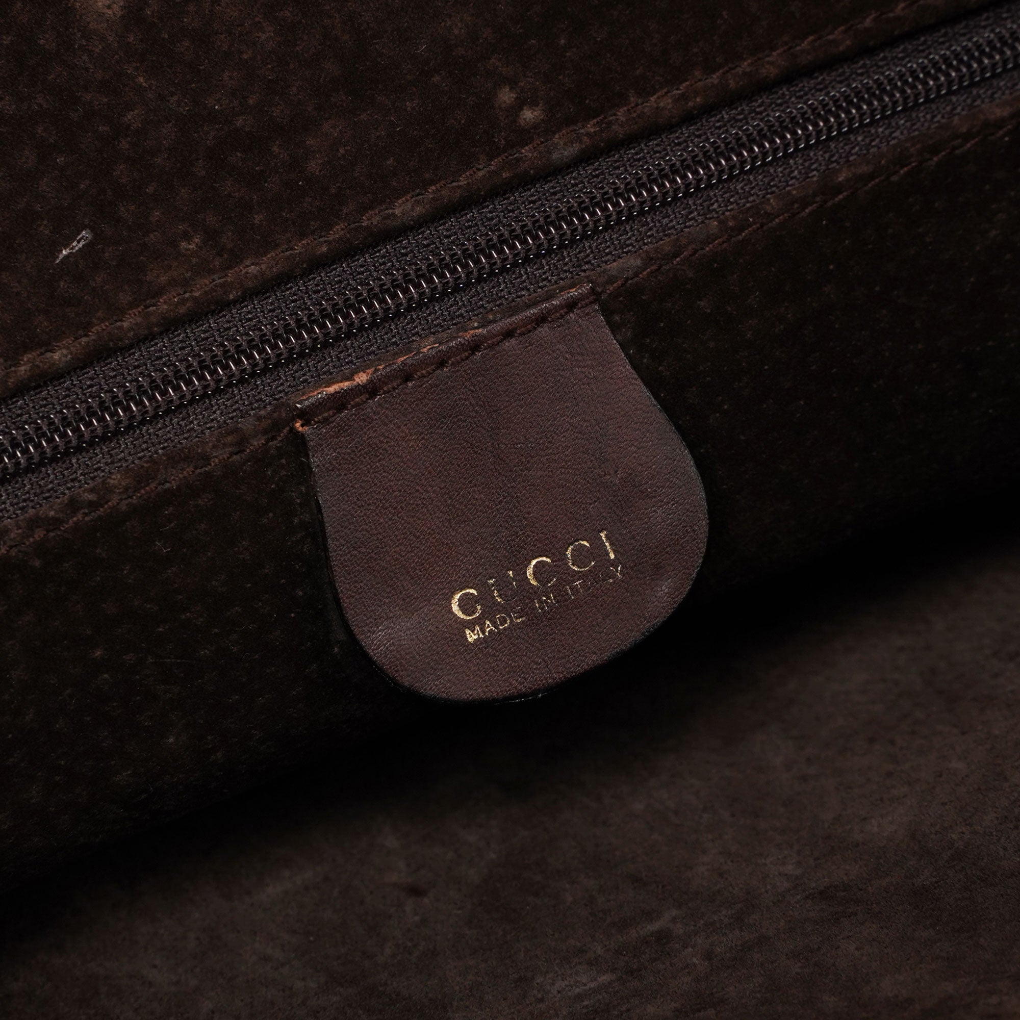 1996 Brown Woven Bamboo 2-Way Bag