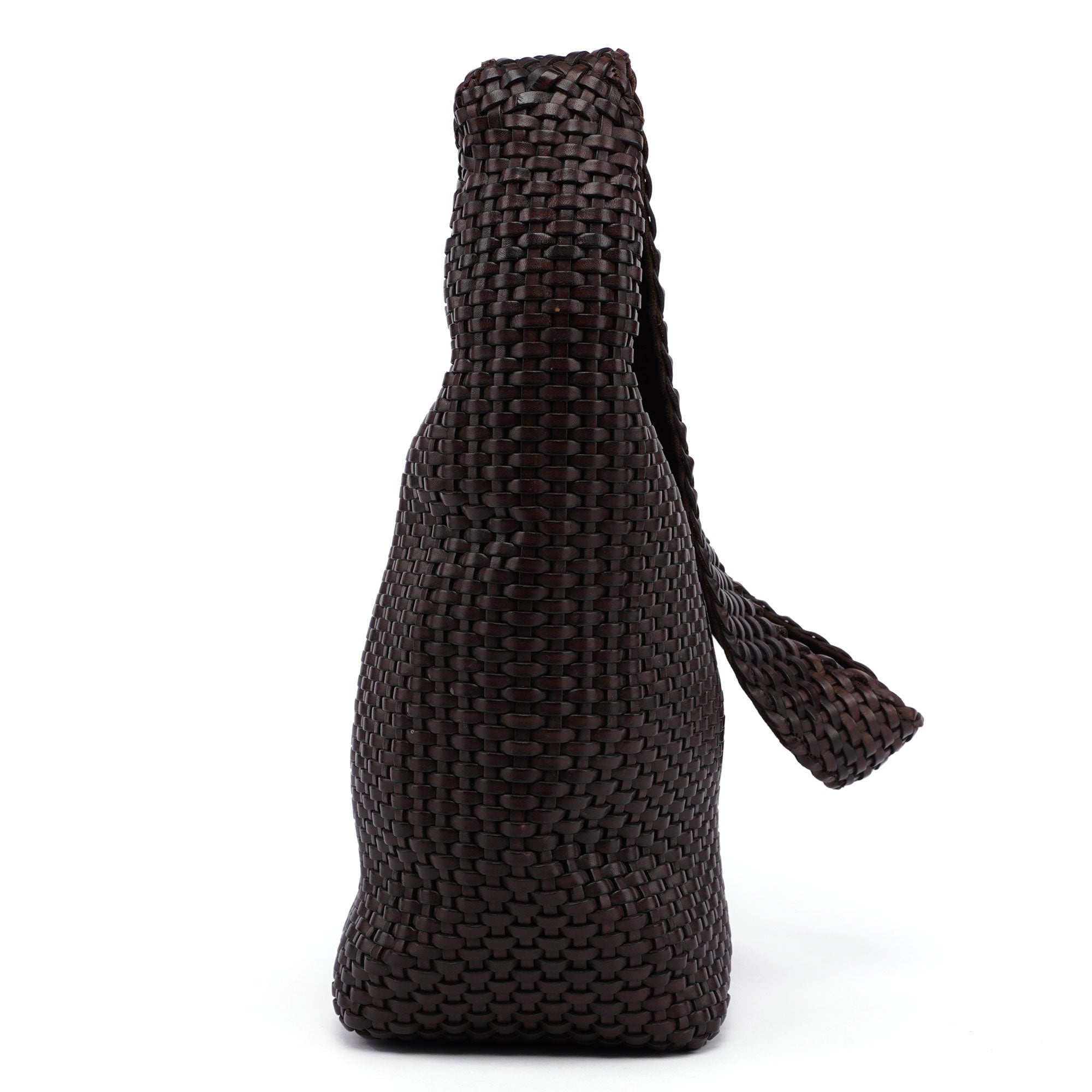 1996 Brown Woven Bamboo 2-Way Bag