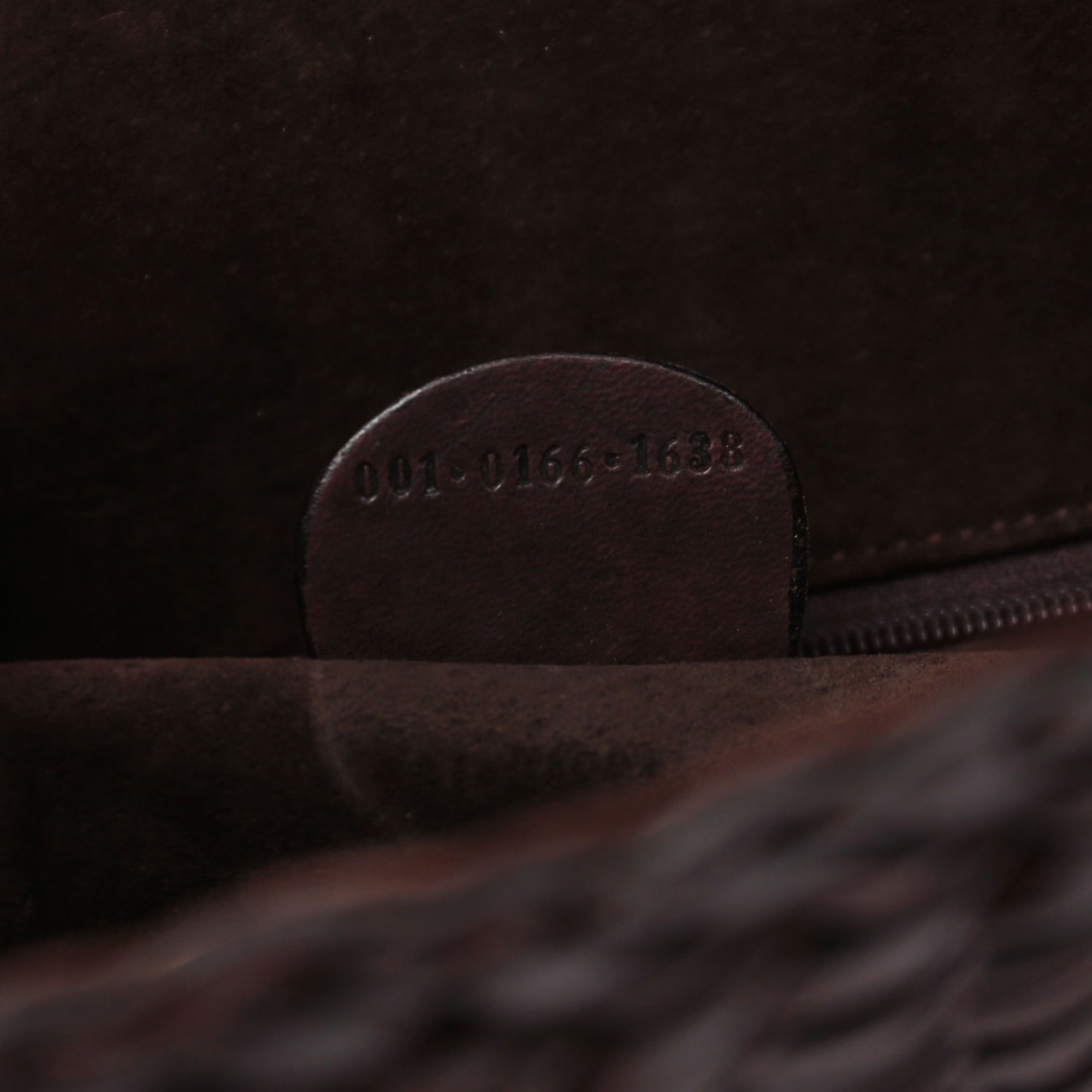 1996 Brown Woven Bamboo 2-Way Bag