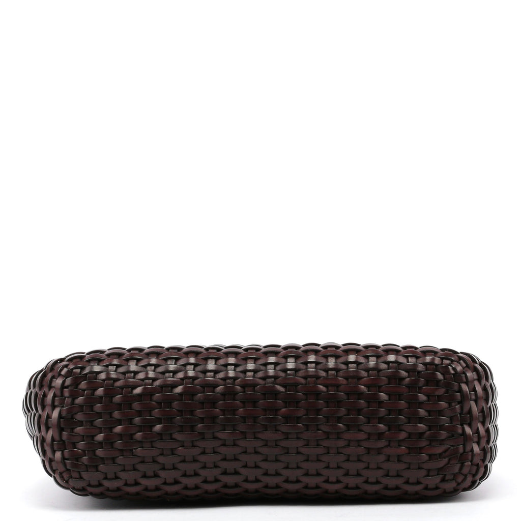 1996 Brown Woven Bamboo 2-Way Bag