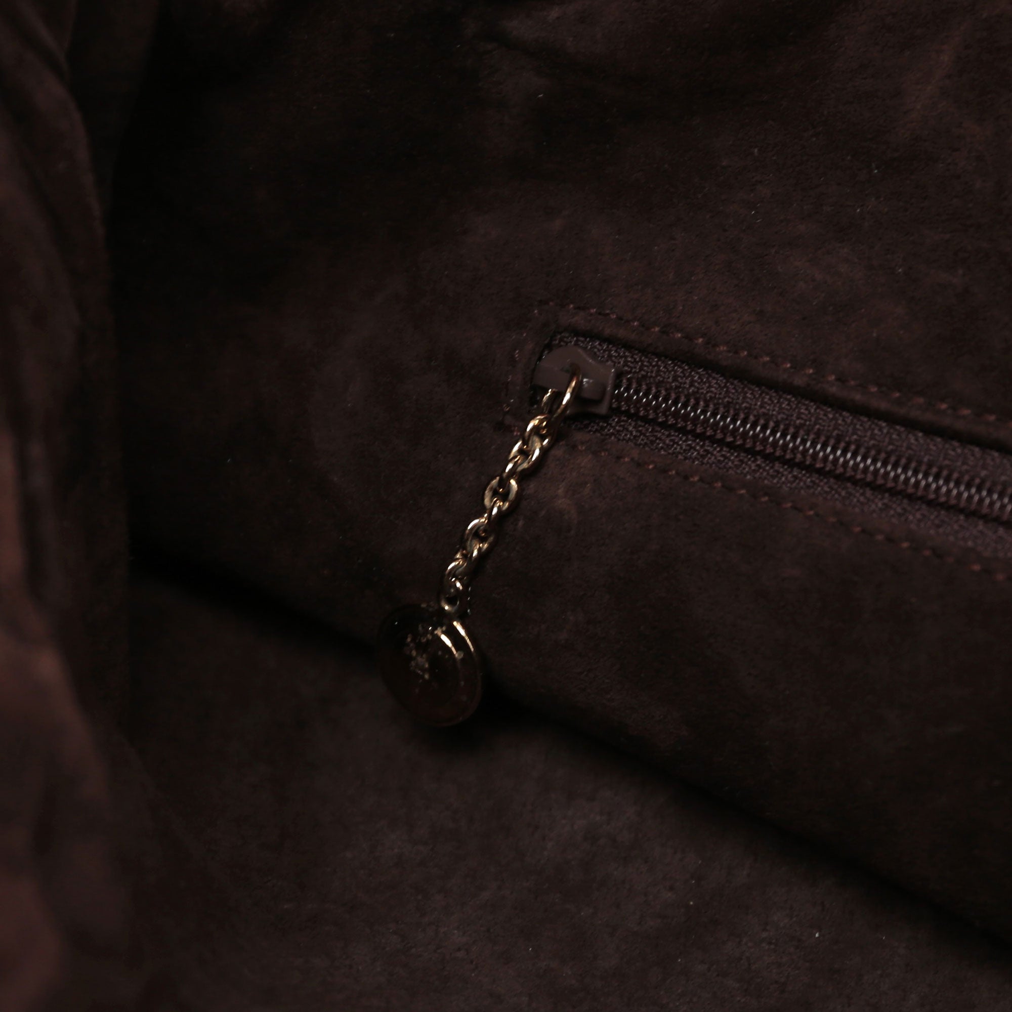 1996 Brown Woven Bamboo 2-Way Bag