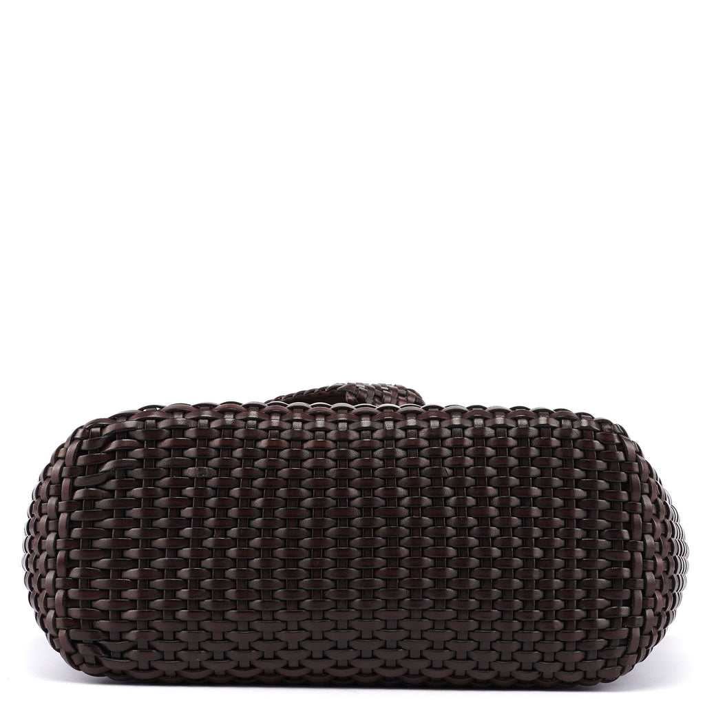 1996 Brown Woven Bamboo 2-Way Bag