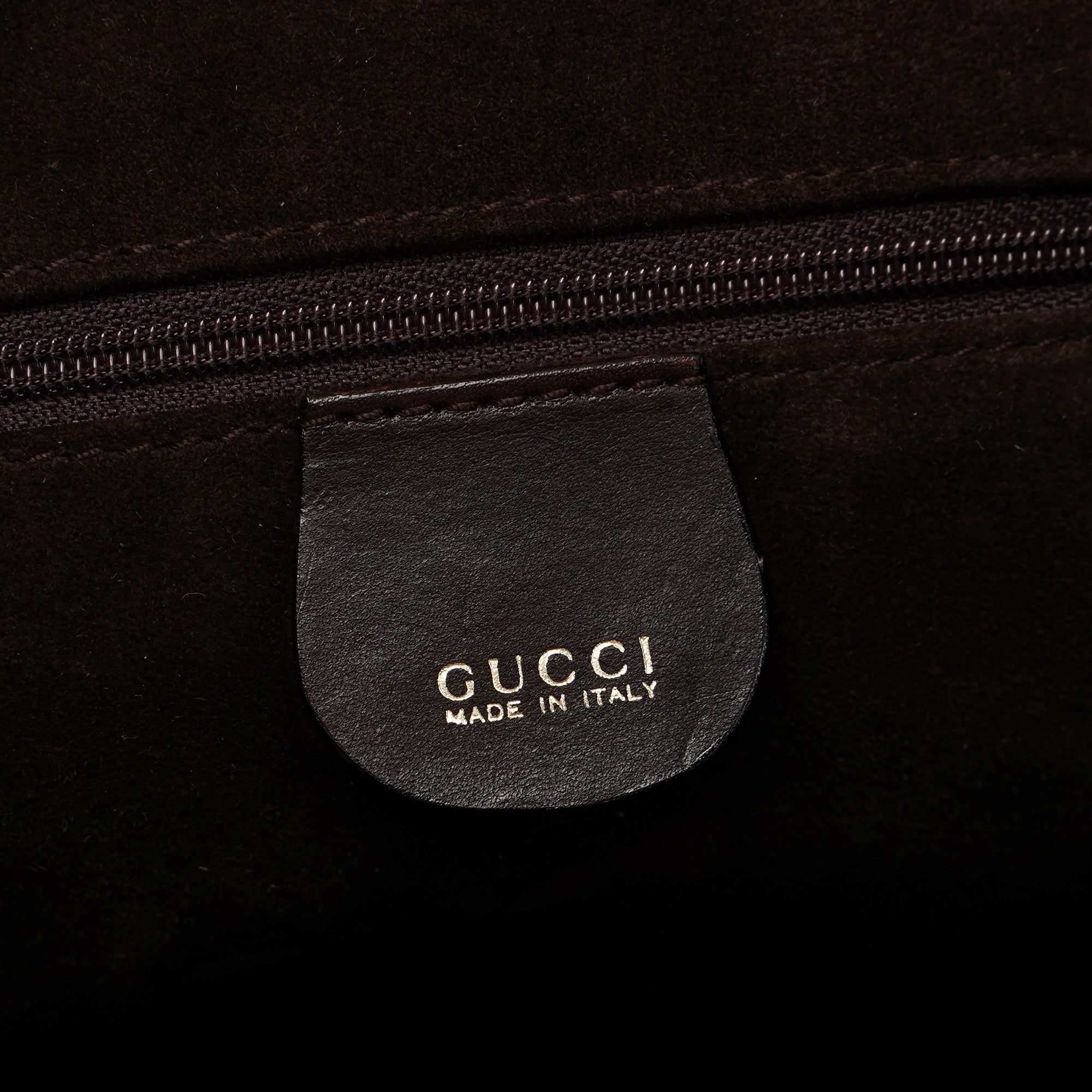 1996 Brown Woven Bamboo 2-Way Bag