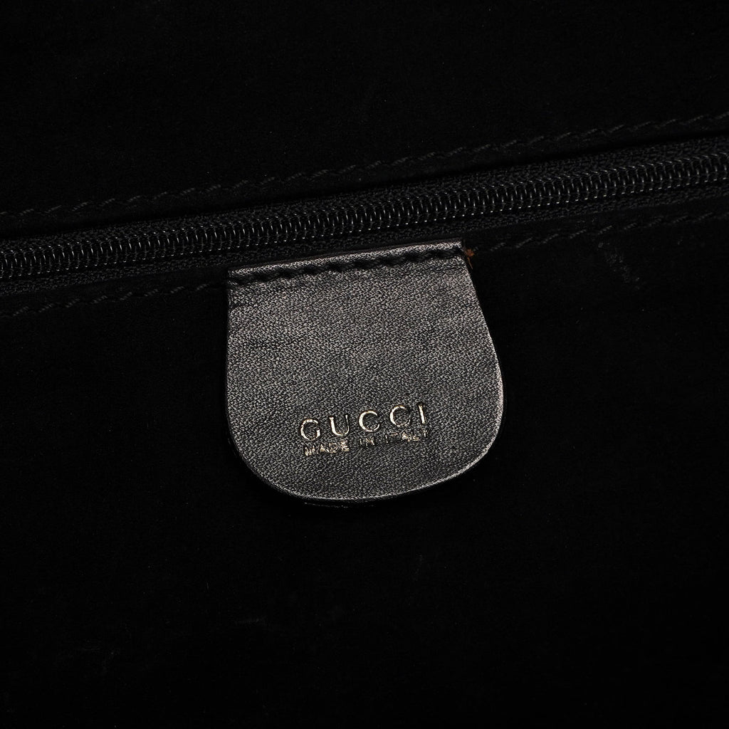 1996 Brown Woven Bamboo 2-Way Bag