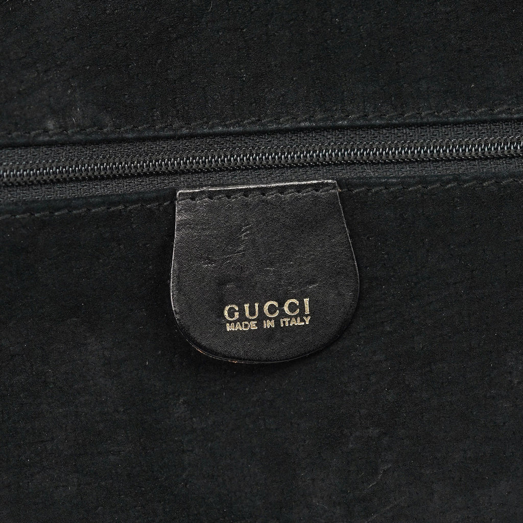 1996 Brown Woven Bamboo 2-Way Shoulder Bag