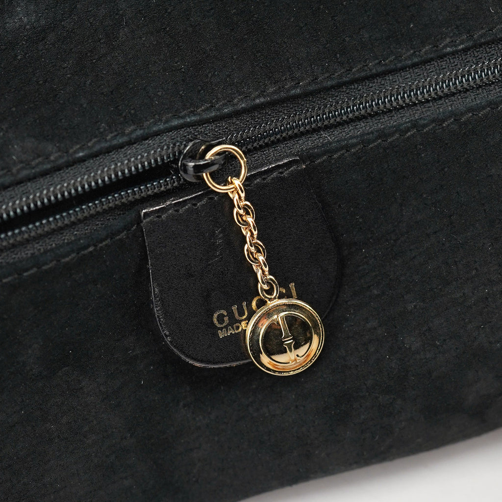 1996 Brown Woven Bamboo 2-Way Shoulder Bag