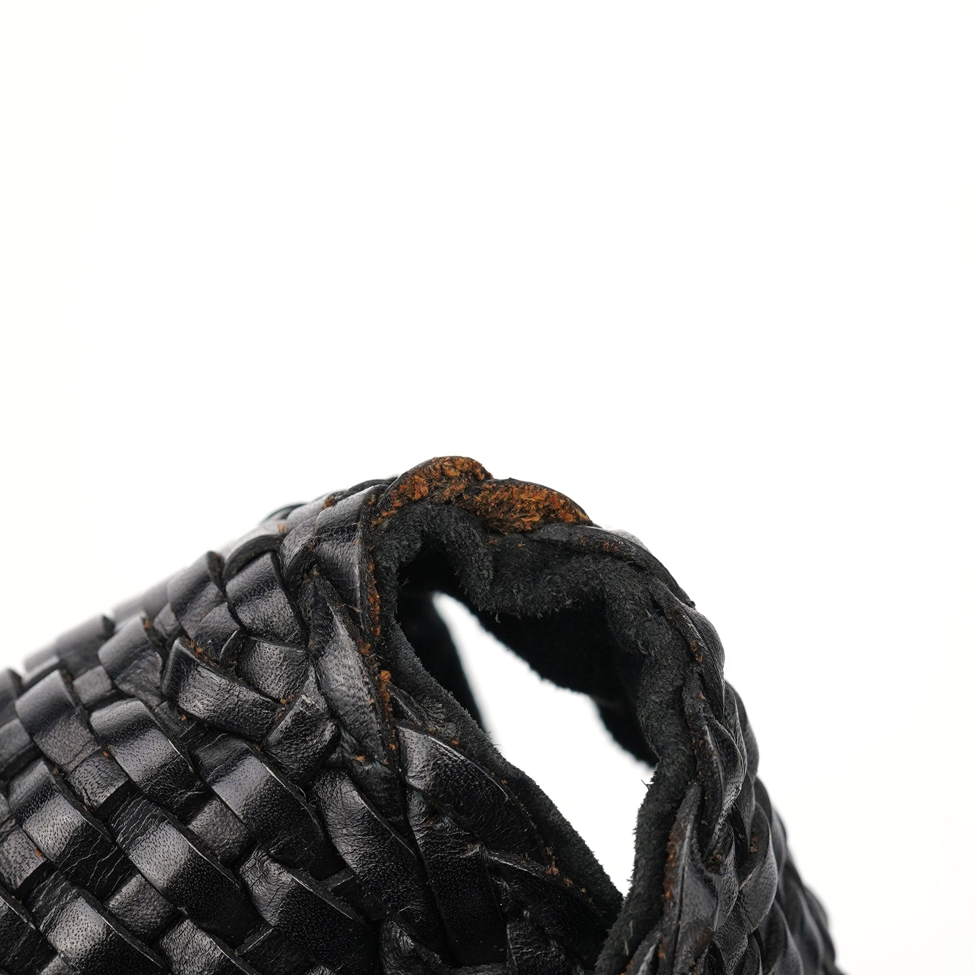 1996 Brown Woven Bamboo 2-Way Shoulder Bag