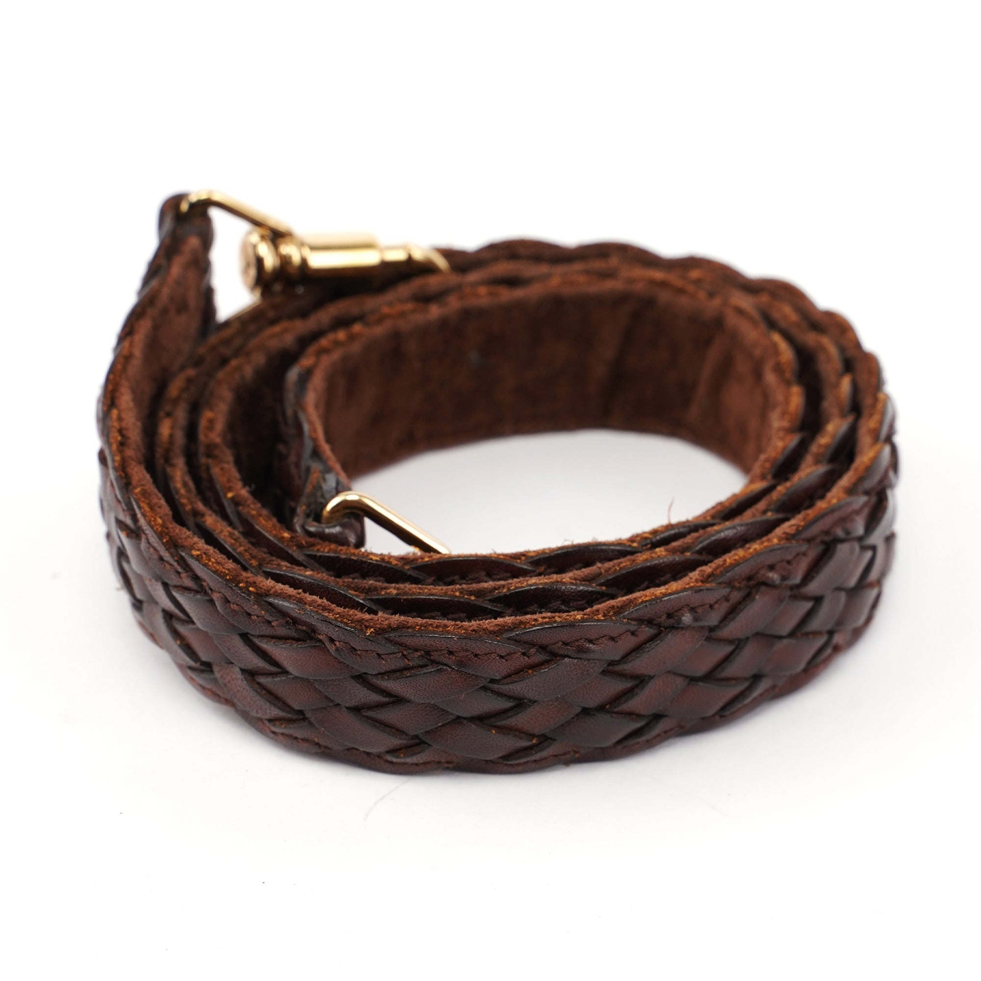 1996 Brown Woven Bamboo 2-Way Shoulder Bag