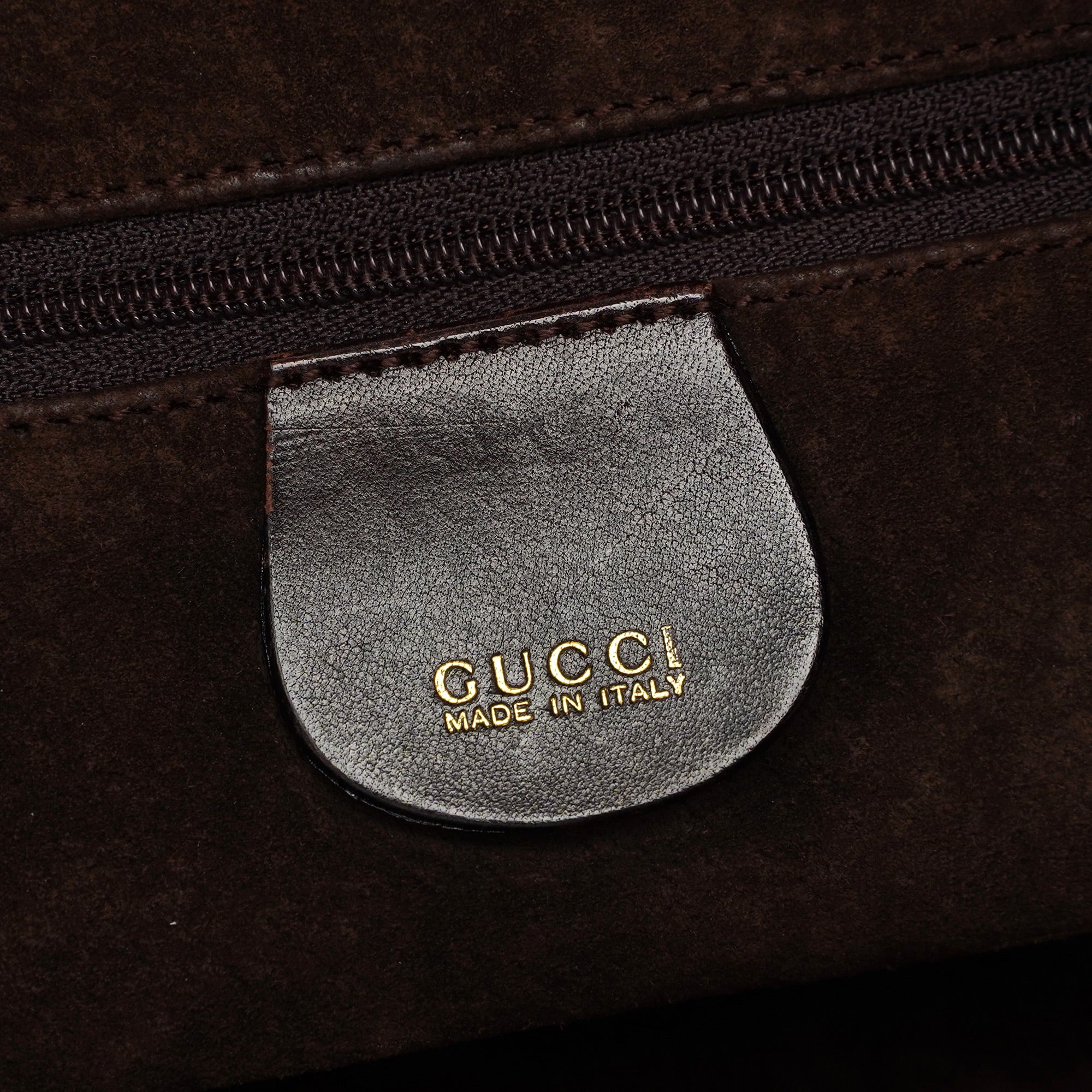 1996 Brown Woven Bamboo 2-Way Shoulder Bag