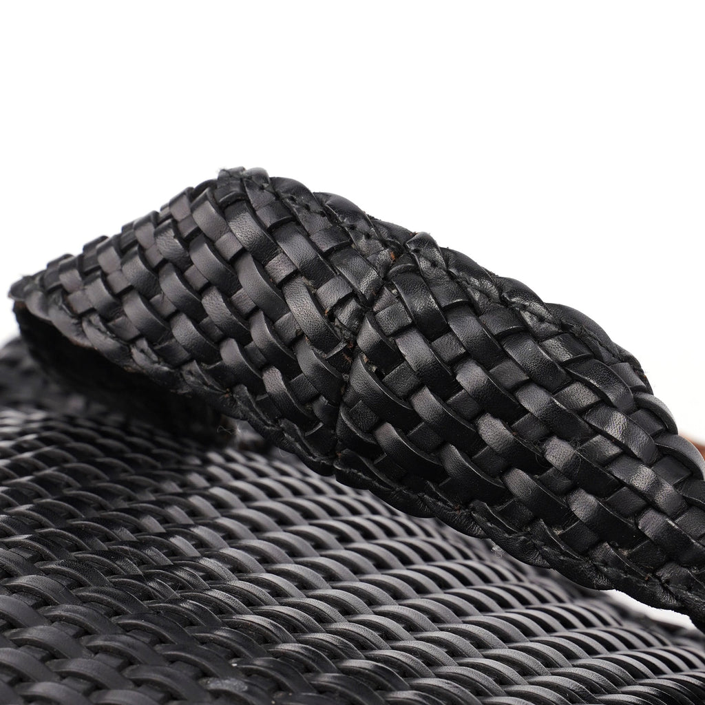 1996 Brown Woven Bamboo 2-Way Shoulder Bag