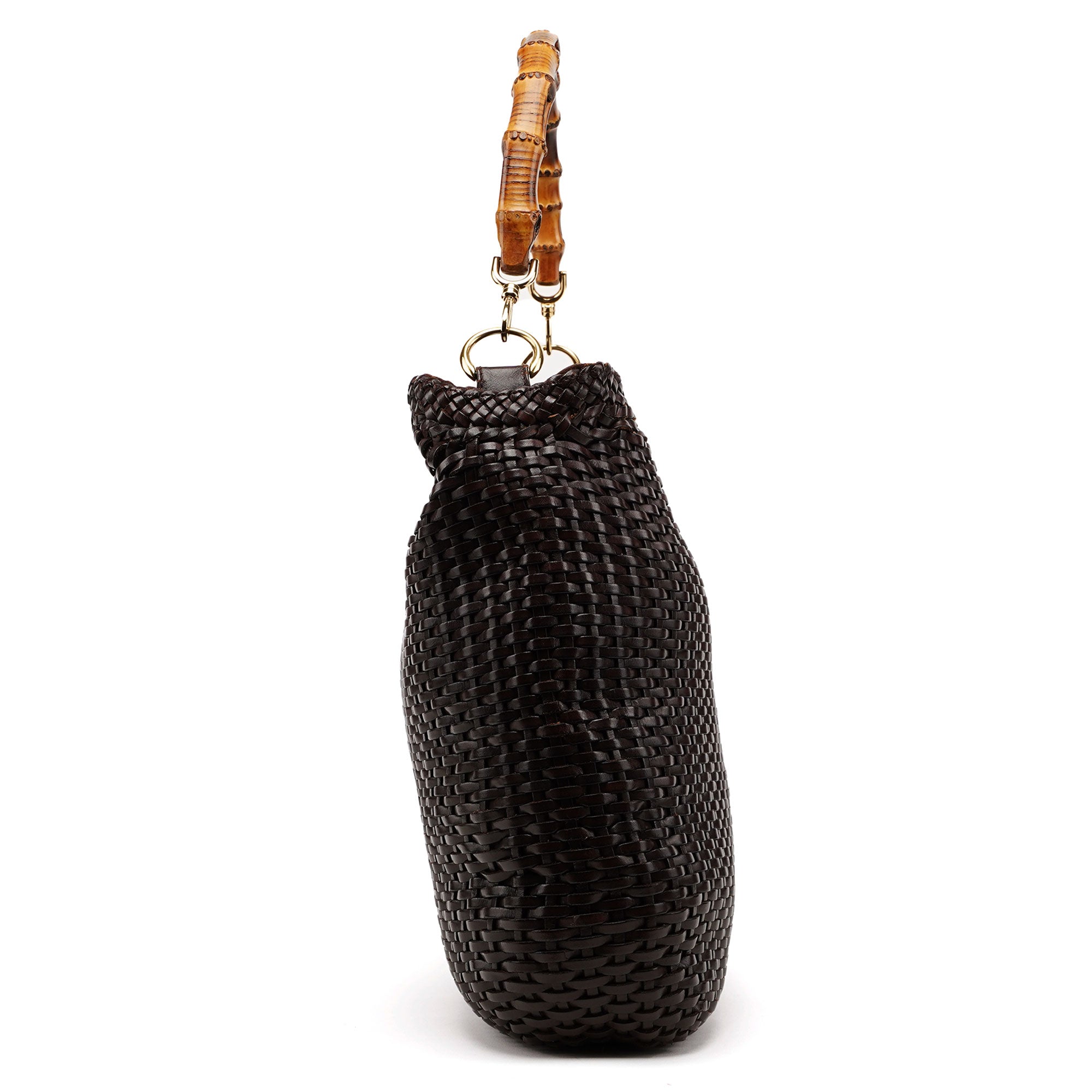 1996 Brown Woven Bamboo Bag
