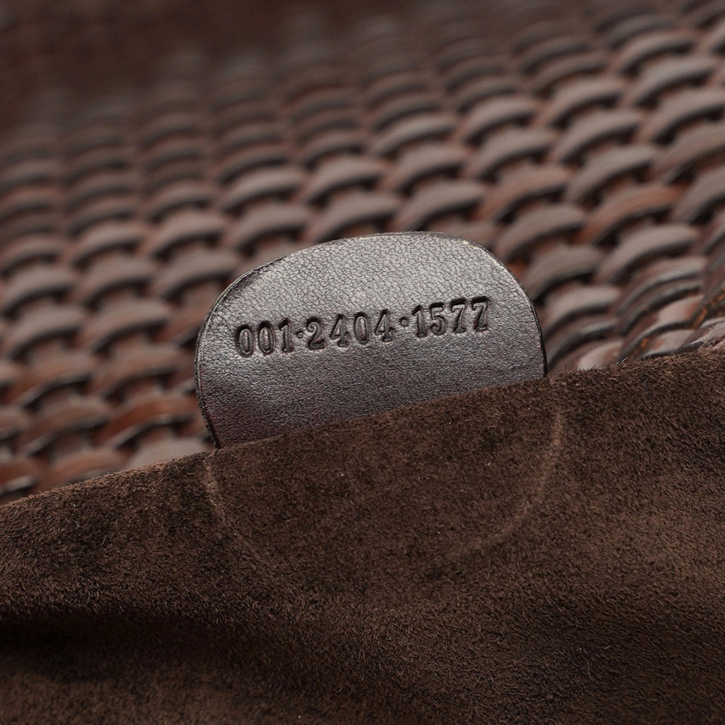 1996 Brown Woven Bamboo Bag