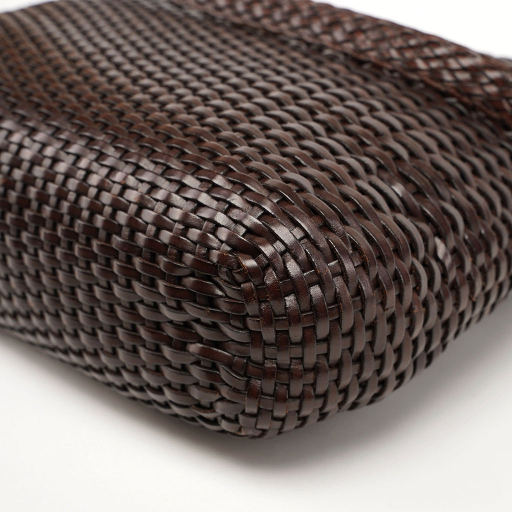 1996 Brown Woven Bamboo Bag