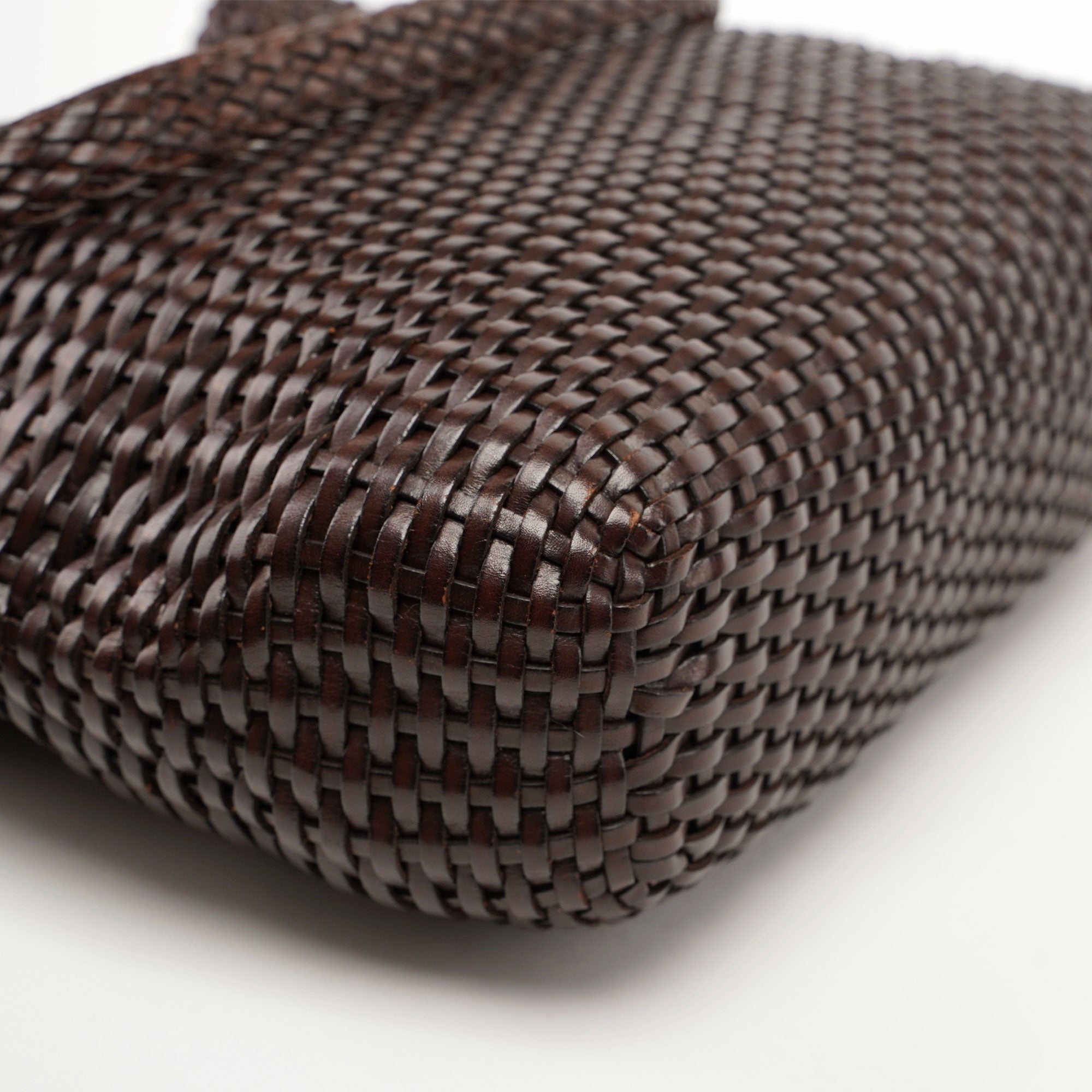 1996 Brown Woven Bamboo Bag