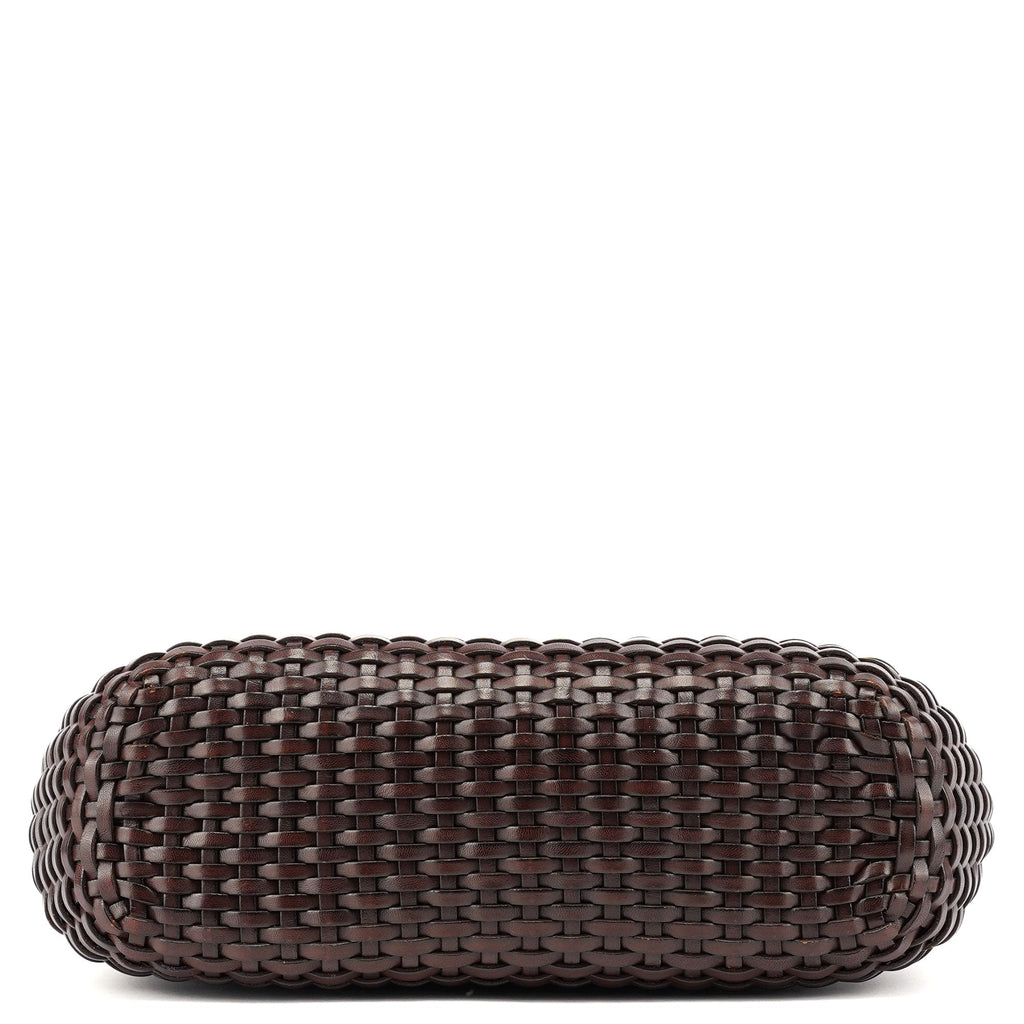 1996 Brown Woven Bamboo Shoulder Bag