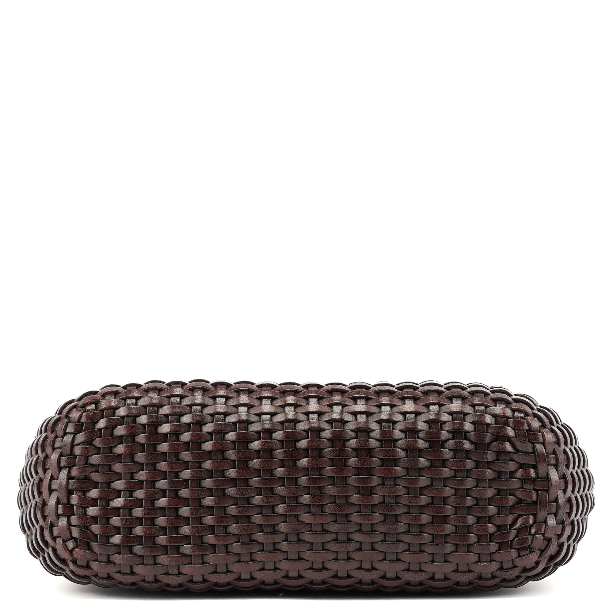 1996 Brown Woven Bamboo Shoulder Bag