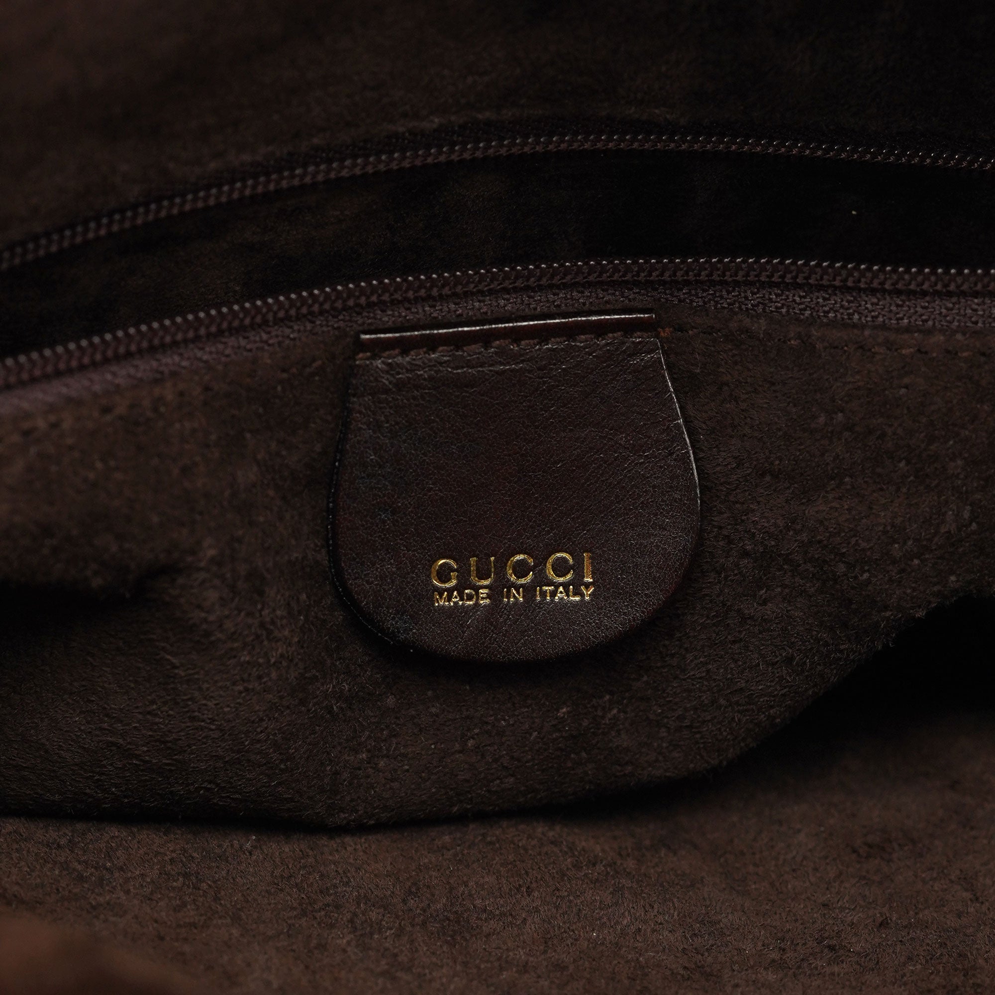 1996 Brown Woven Bamboo Shoulder Bag