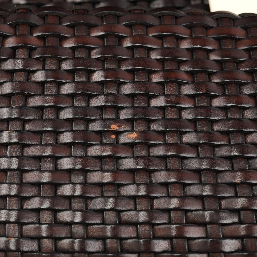 1996 Brown Woven Bamboo Shoulder Bag