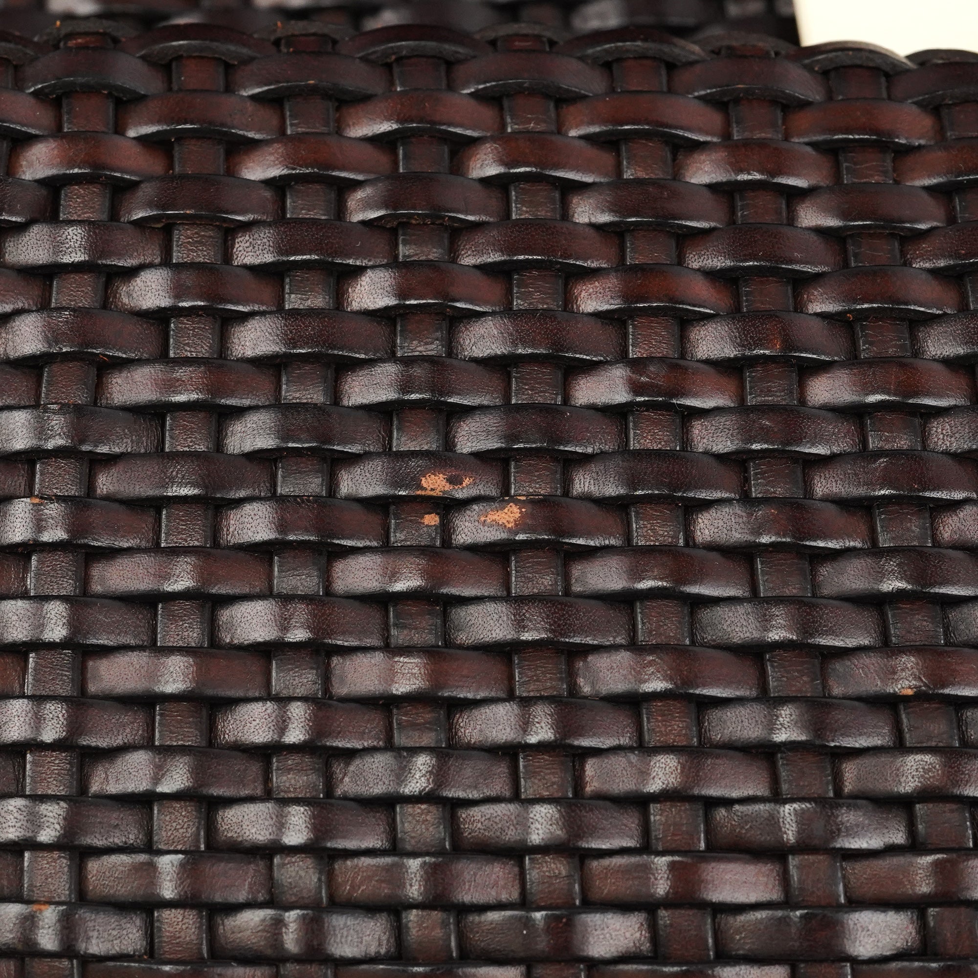 1996 Brown Woven Bamboo Shoulder Bag