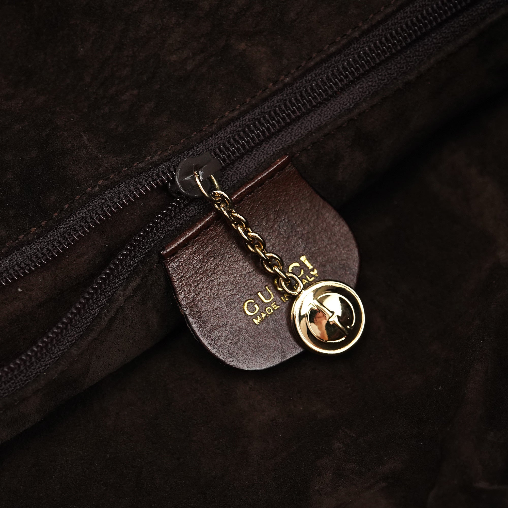 1996 Brown Woven Bamboo Shoulder Bag