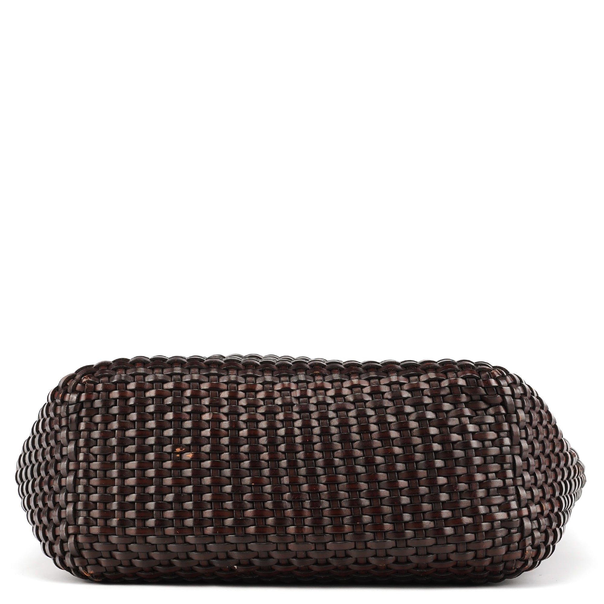1996 Brown Woven Bamboo Shoulder Bag