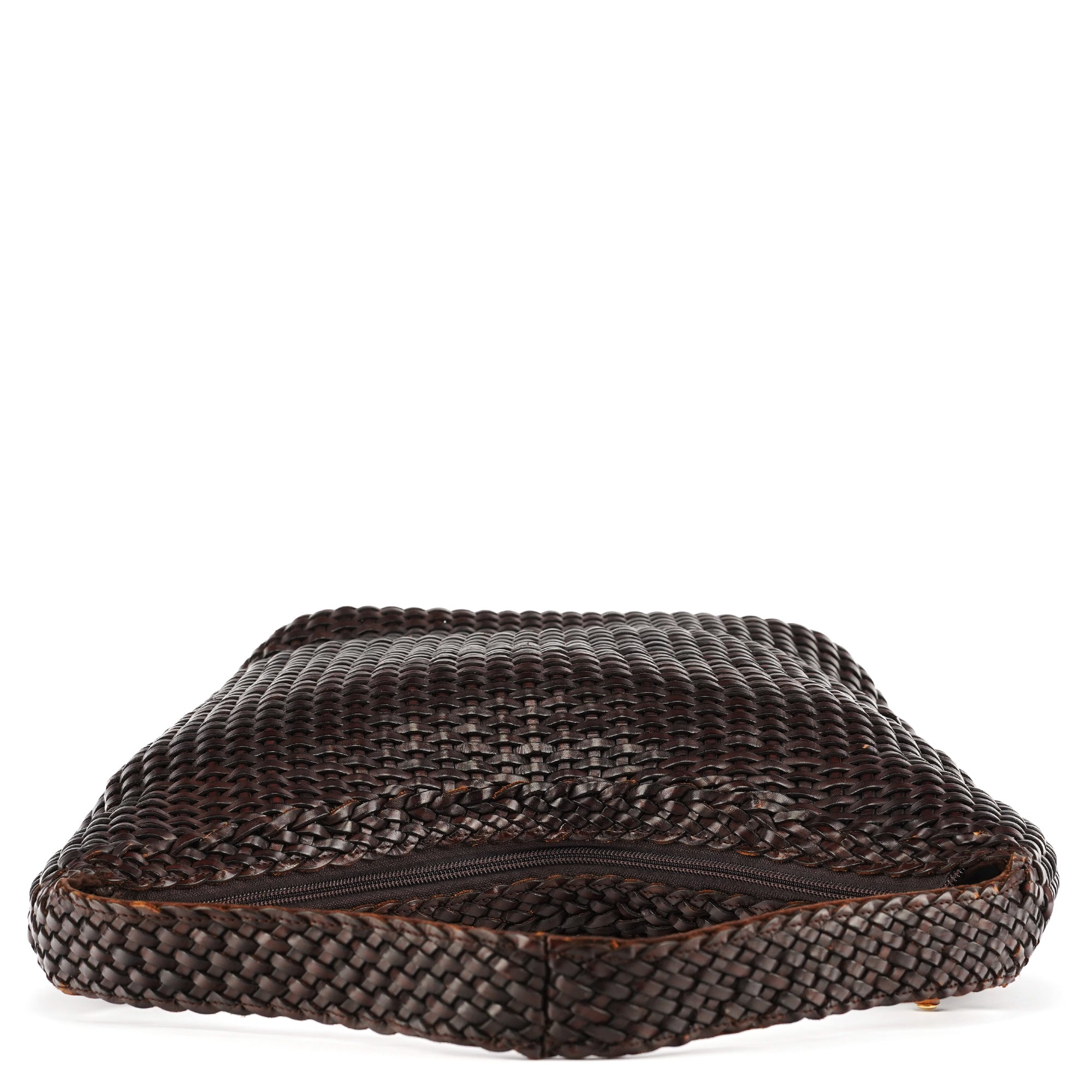 1996 Brown Woven Bamboo Shoulder Bag