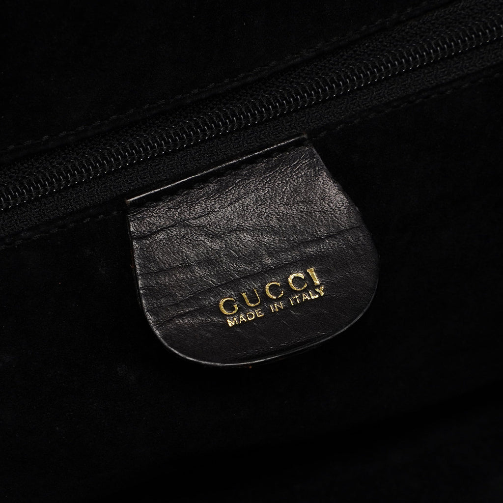 1996 Brown Woven Bamboo Shoulder Bag