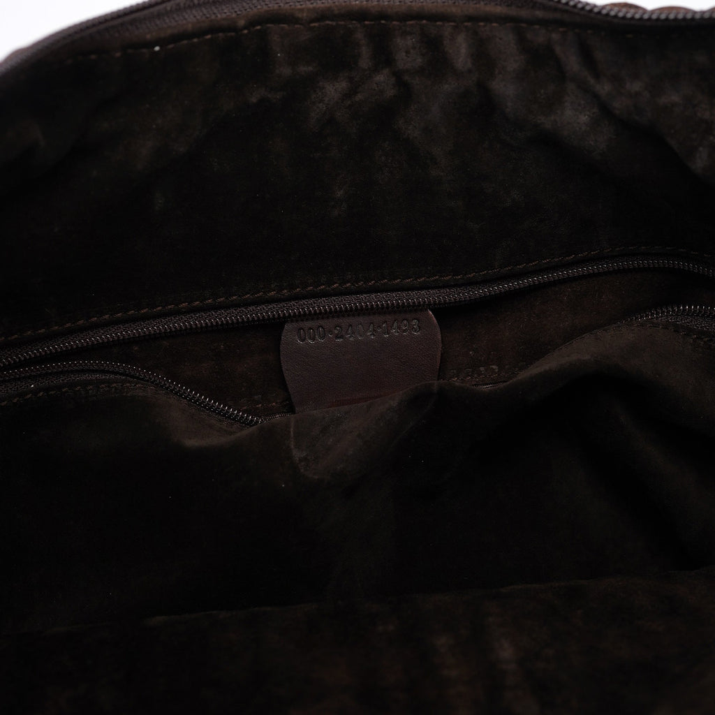 1996 Brown Woven Hobo Shoulder Bag