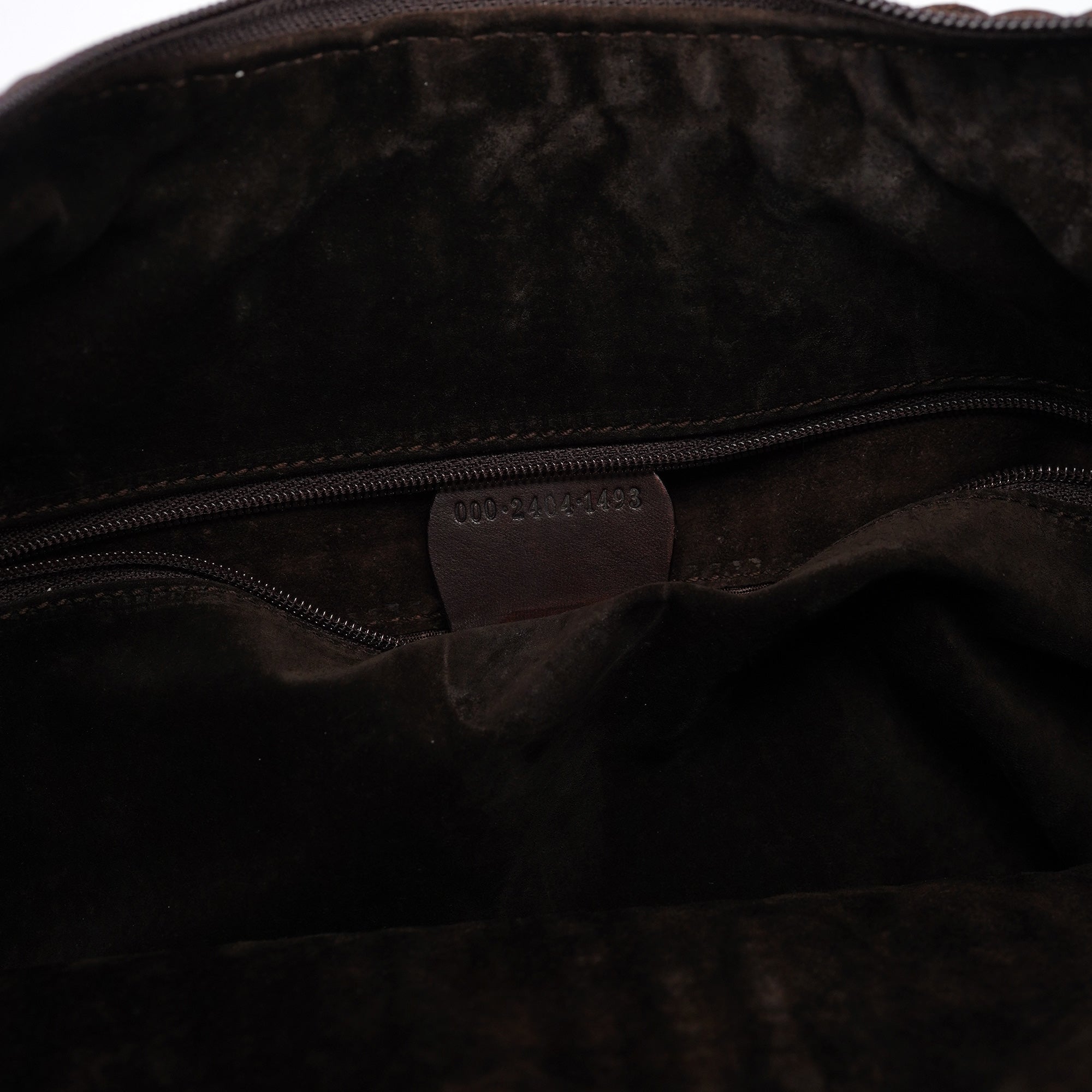 1996 Brown Woven Hobo Shoulder Bag
