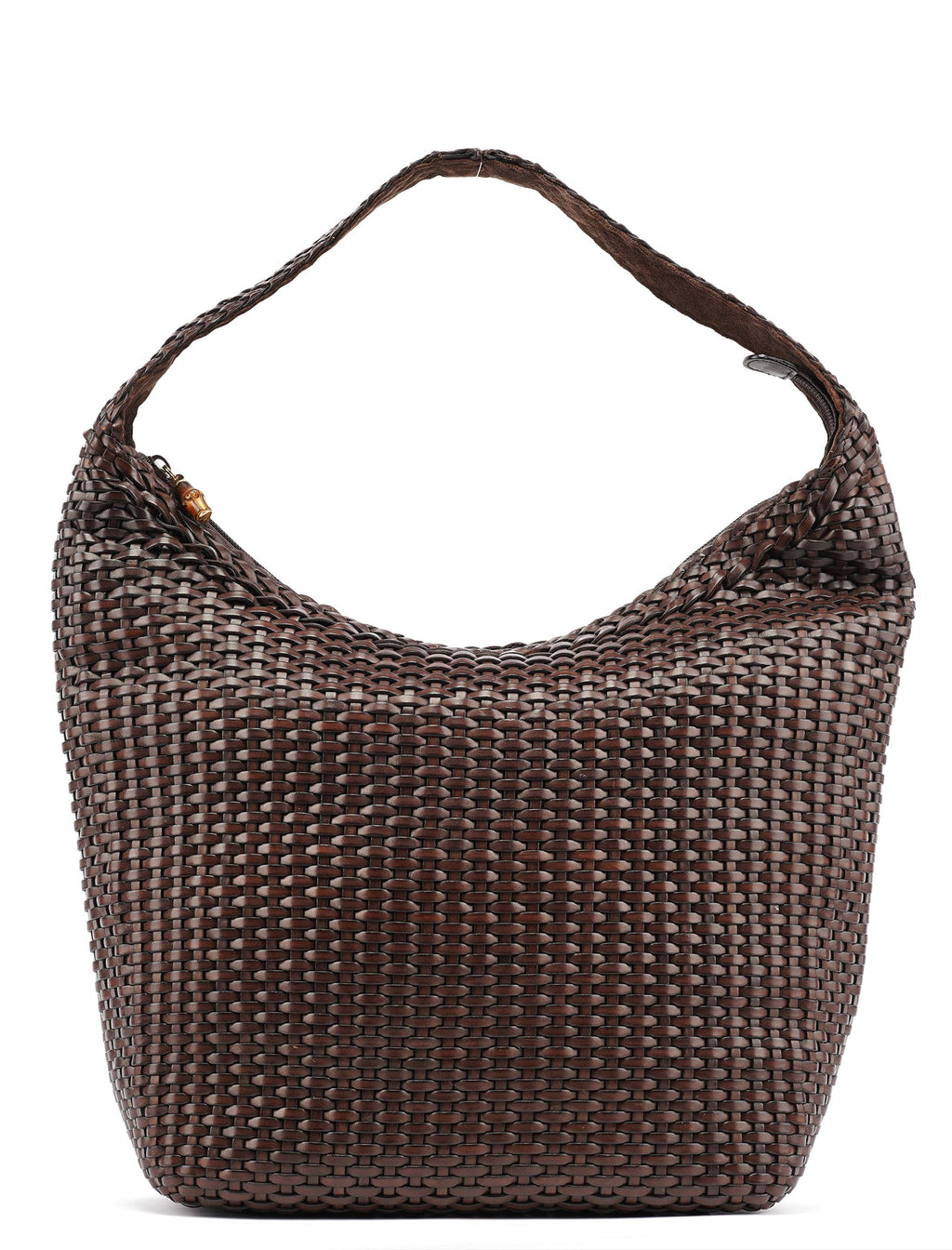 1996 Brown Woven Hobo Shoulder Bag