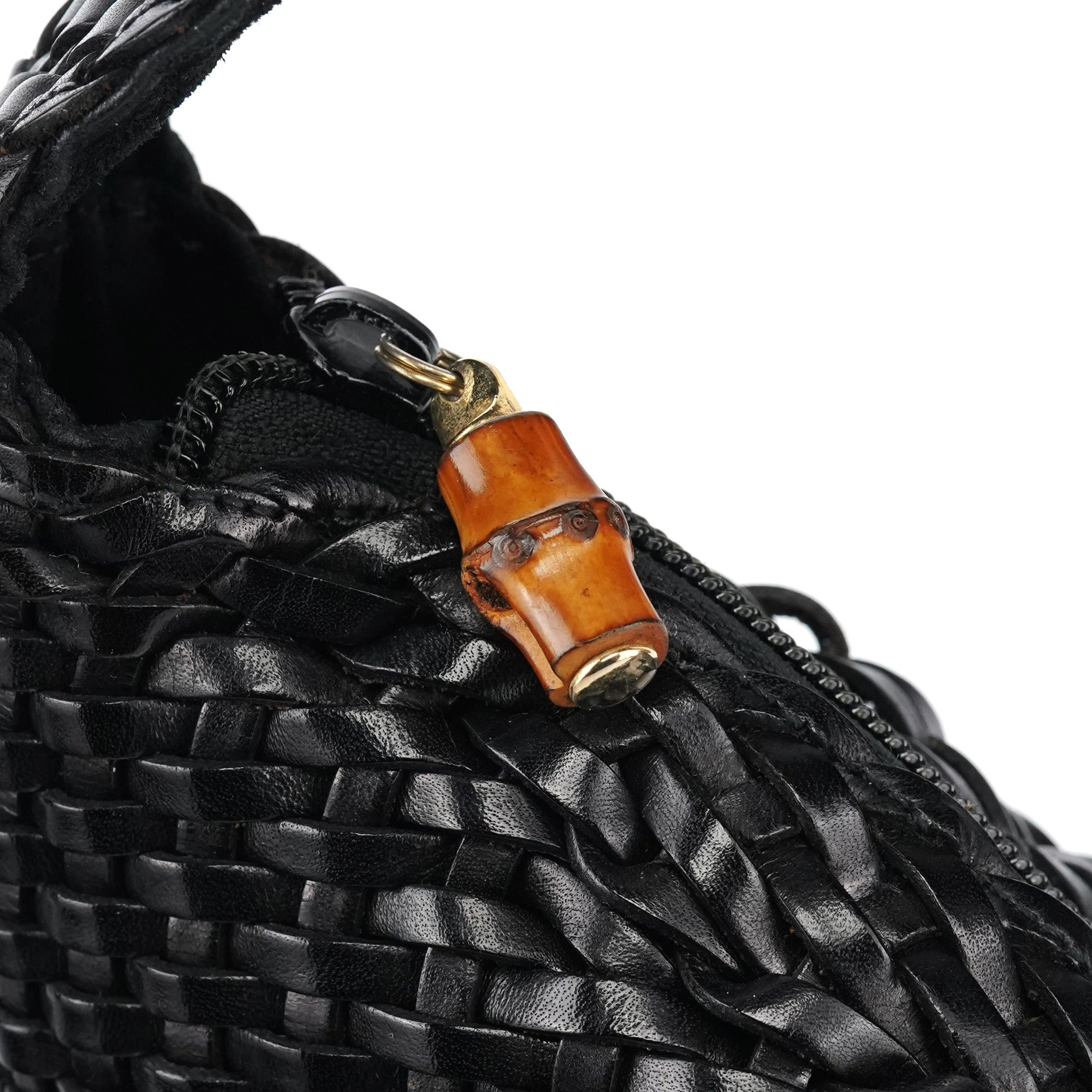 1996 Brown Woven Leather Shoulder Bag