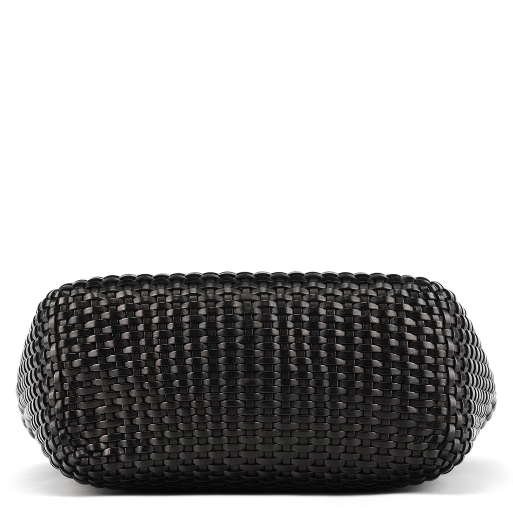 1996 Brown Woven Leather Shoulder Bag