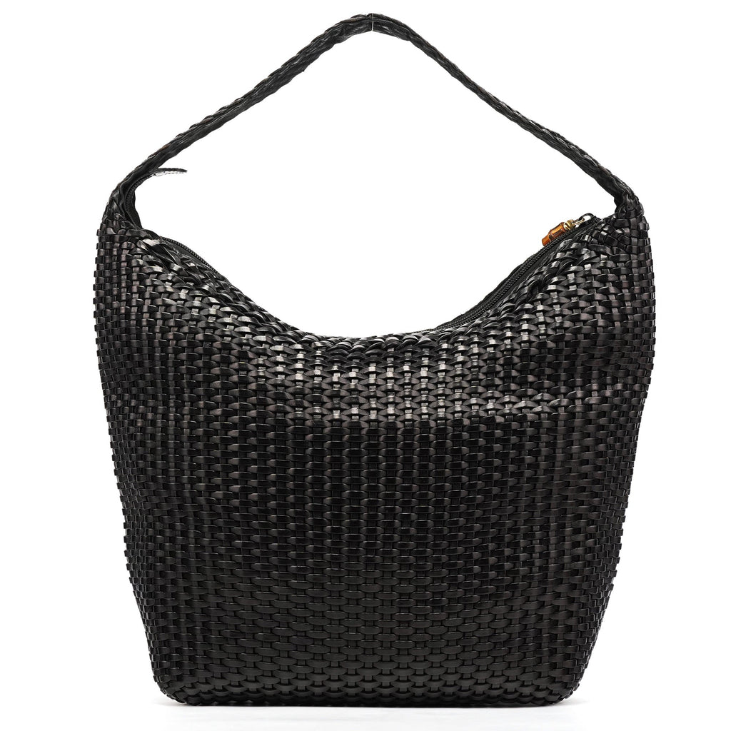 1996 Brown Woven Leather Shoulder Bag