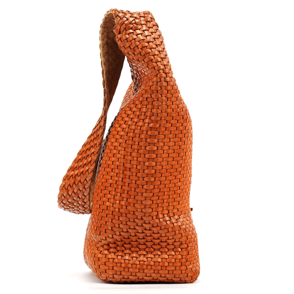 1996 Light Brown Leather Bamboo 2-Way Bag