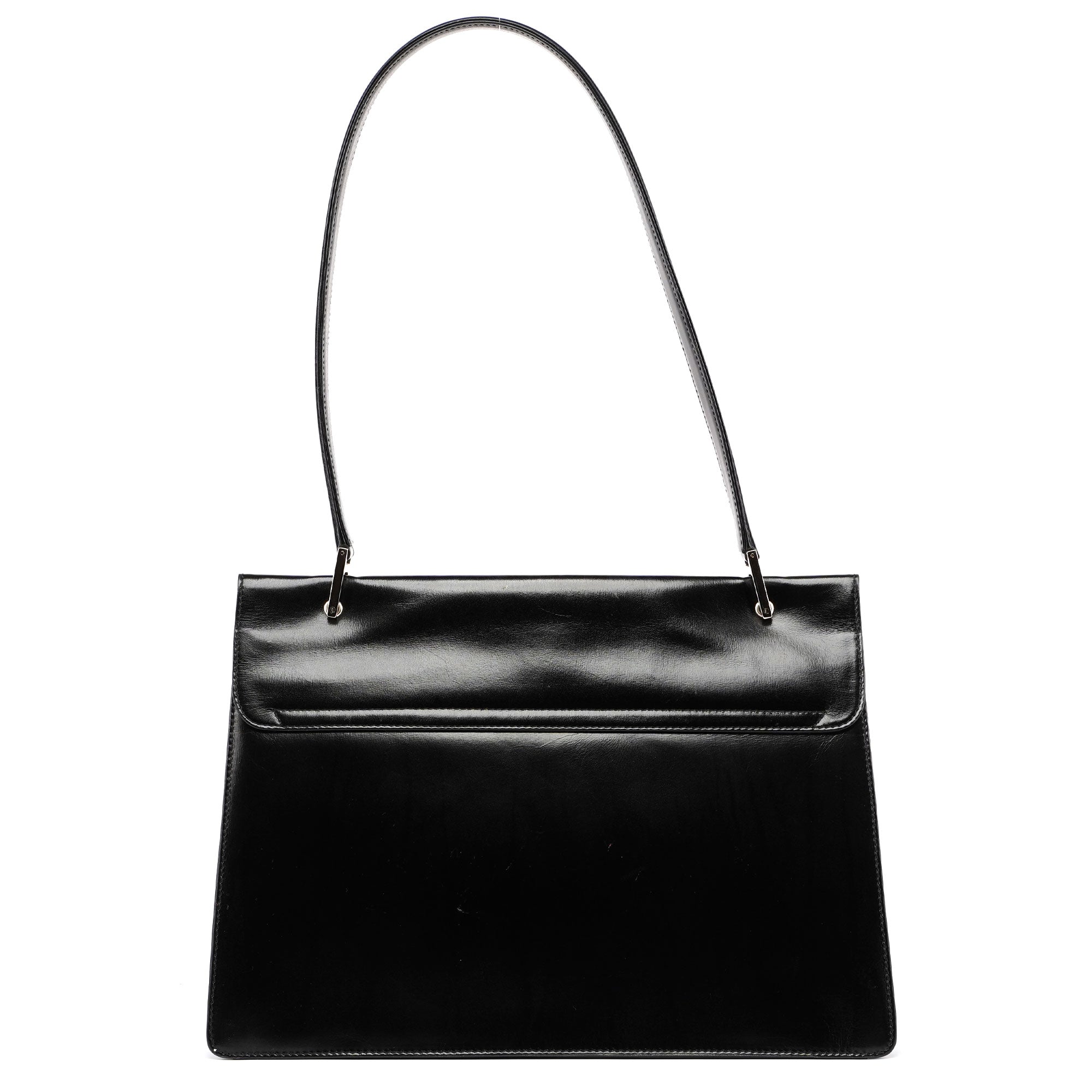 1997 Black Calfskin Silver G Handbag