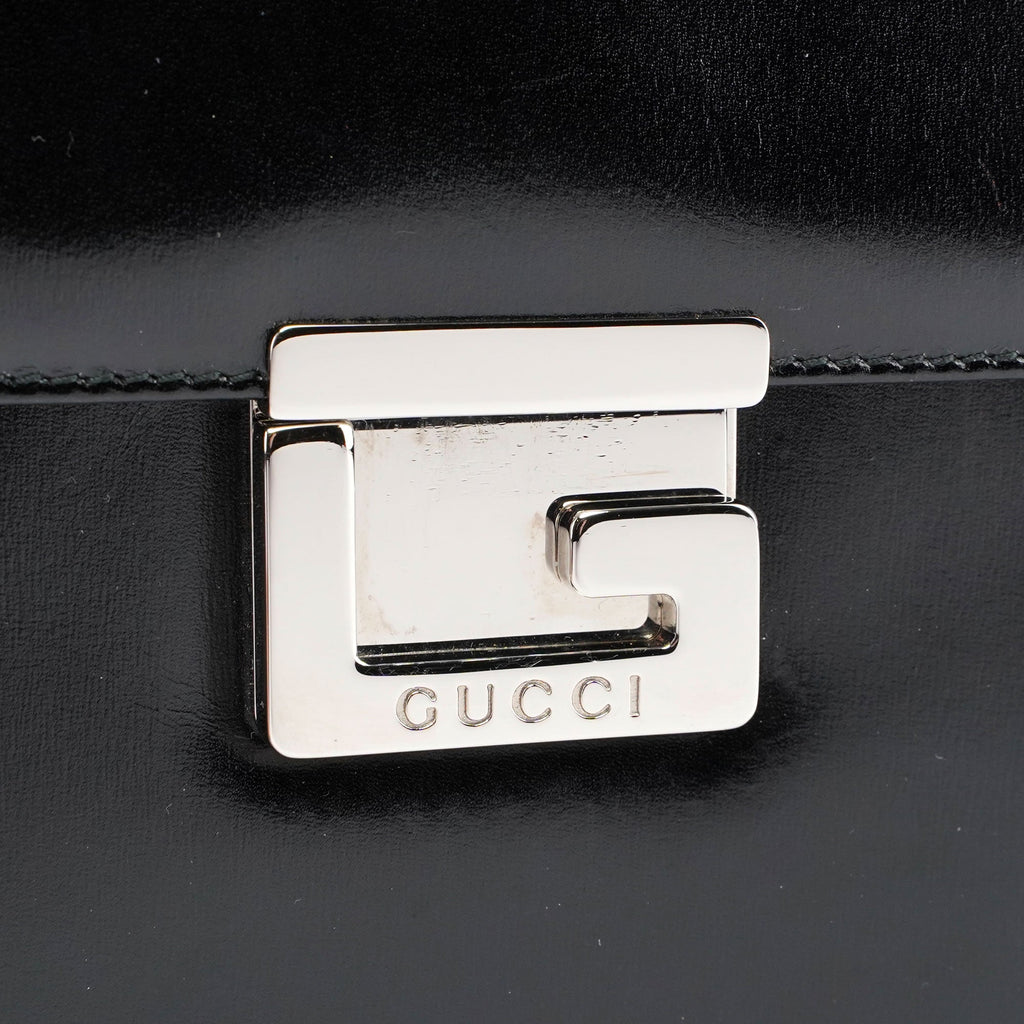 1997 Black Calfskin Silver G Handbag