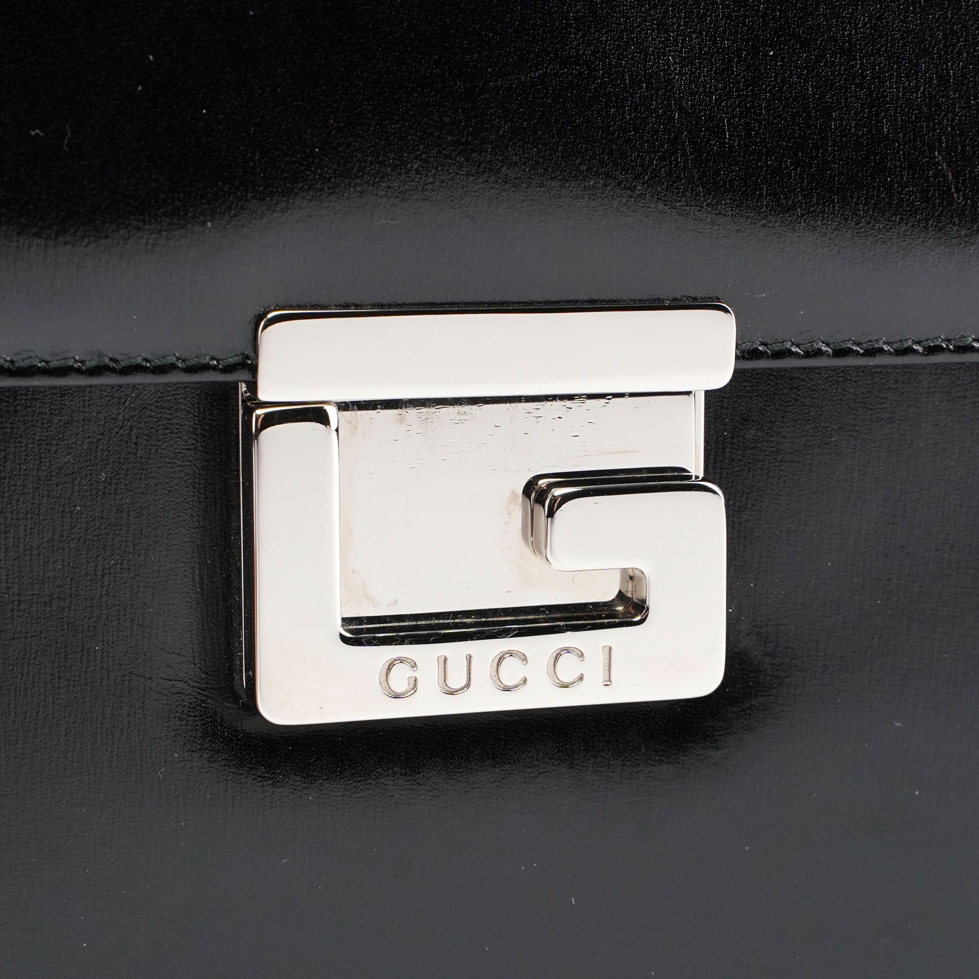 1997 Black Calfskin Silver G Handbag