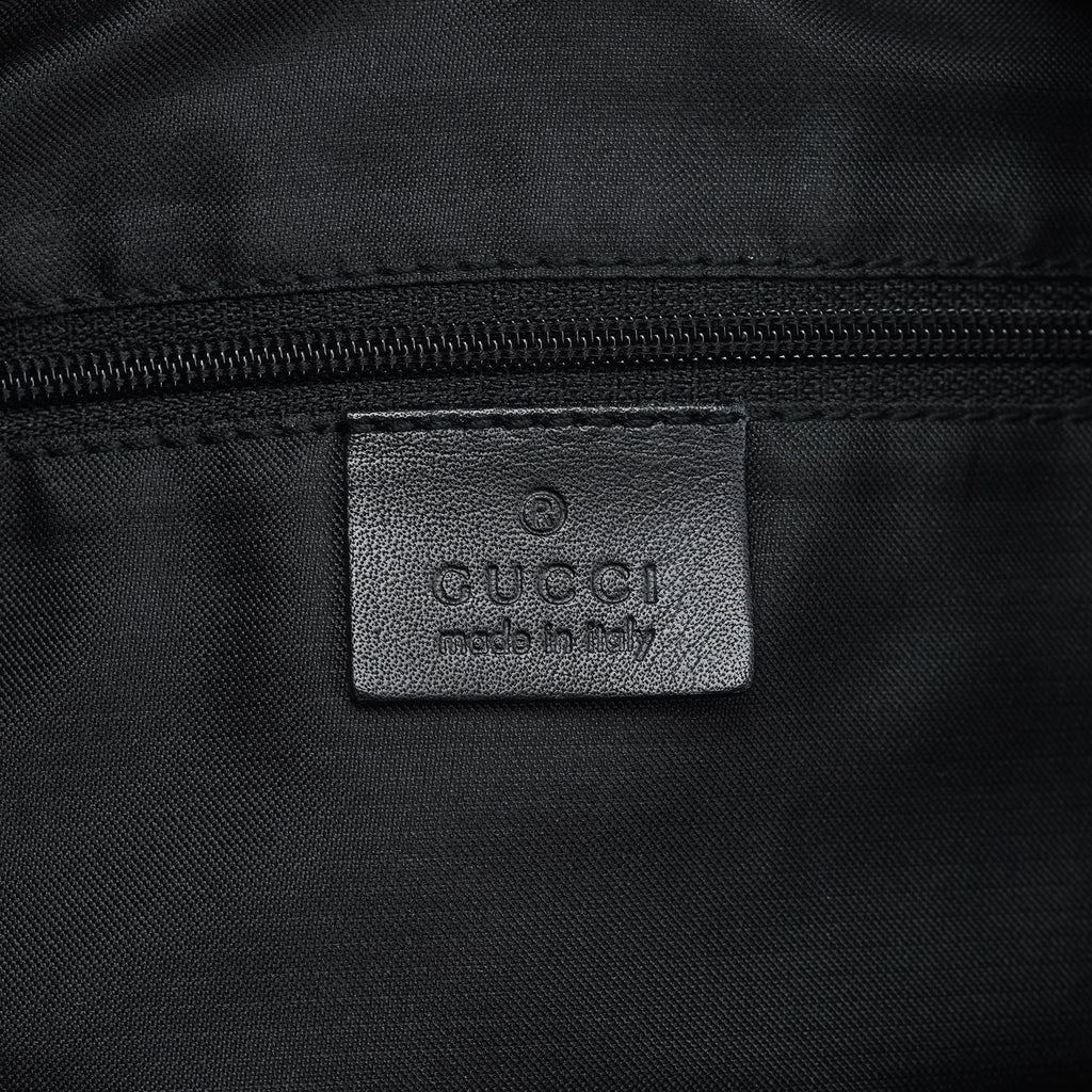 1997 Black GG Suede Bamboo Shoulder Bag